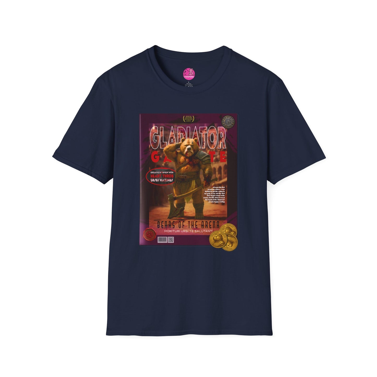 Gladiator Gazette T-Shirt - Bears of the Arena Roman Parody Souvenir Tee