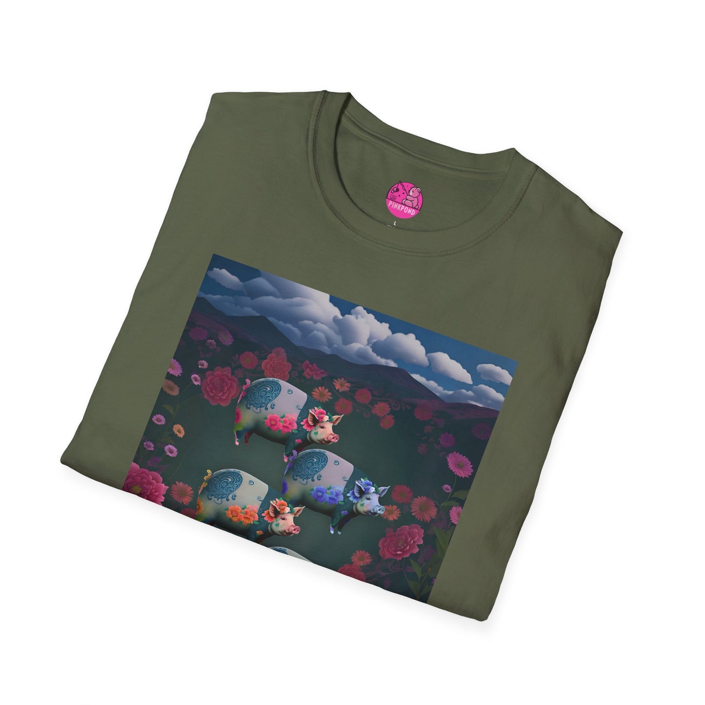 Graphic Tee Floral Flight – Unisex Softstyle T-Shirt