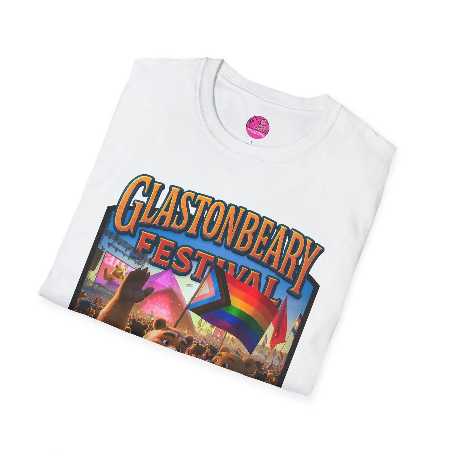 Glastonbeary Festival Unisex Tee - Bear Pride, Queer Joy, Festival Fashion