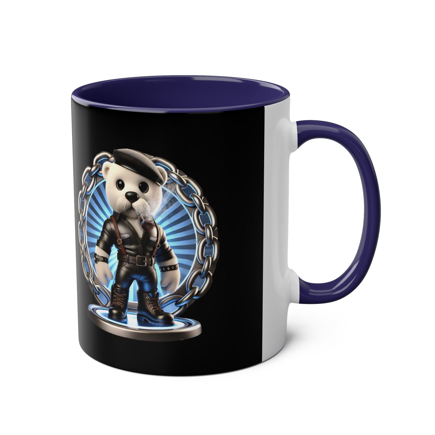 Angus the Pipe Bear – 15oz Black Gloss Mug