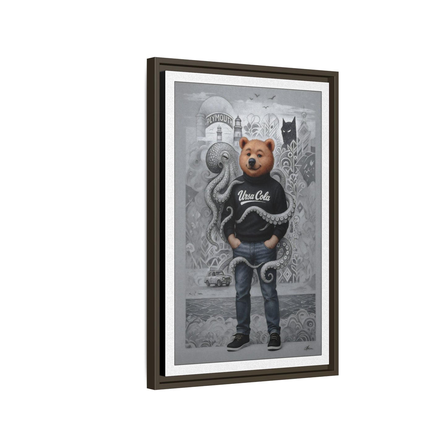 PinkPond Canvas Art Print – An Invasion of Octopi Was Announced on the News. Who Can Save Us?!