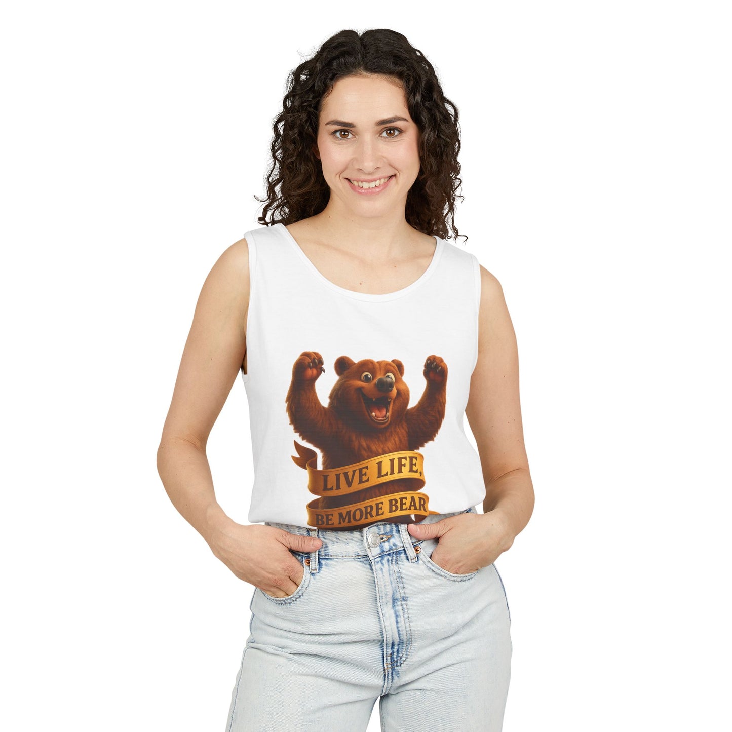 Bear Wisdom Tank Top - 'Live Life, Be More Bear'