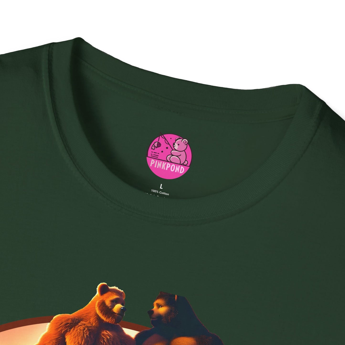 Bear Life is a Beach Unisex T-Shirt - Pride Bear Sunset Design