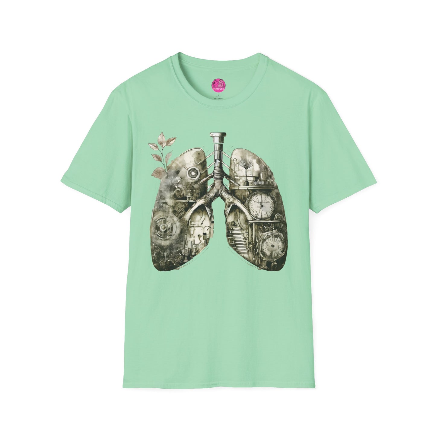 Steampunk T-Shirt 'Breathe In, Wind Up' PinkPond Tee