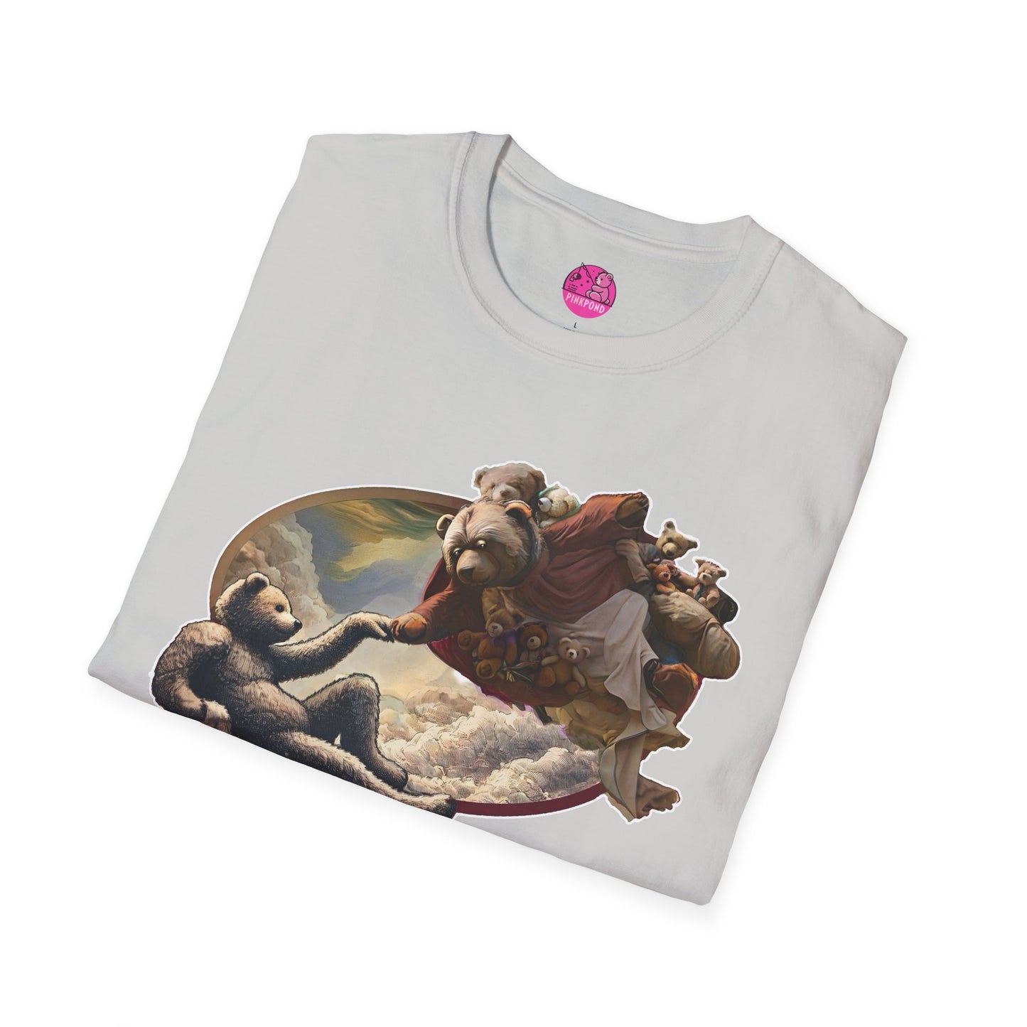 Graphic T-Shirt The Creation of Teddy - Art Lover Gift for bear Fans - Unisex Softstyle
