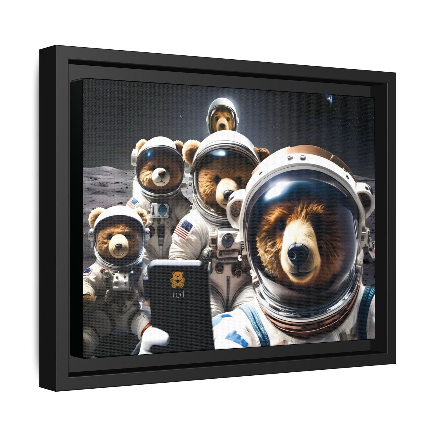 Canvas Print - Mooning Bear Selfie by Andrew McCarter