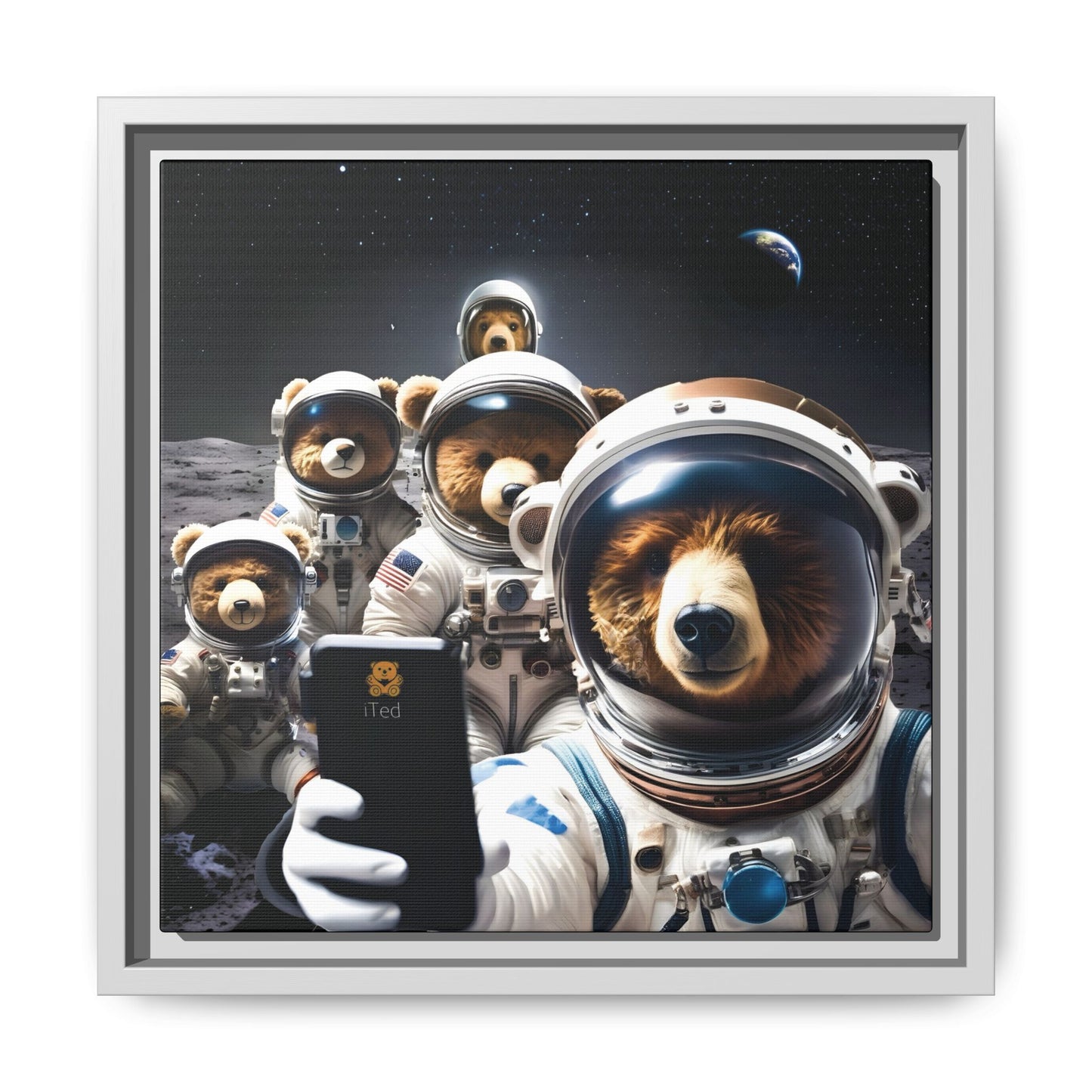 Canvas Print - Mooning Bear Selfie by Andrew McCarter