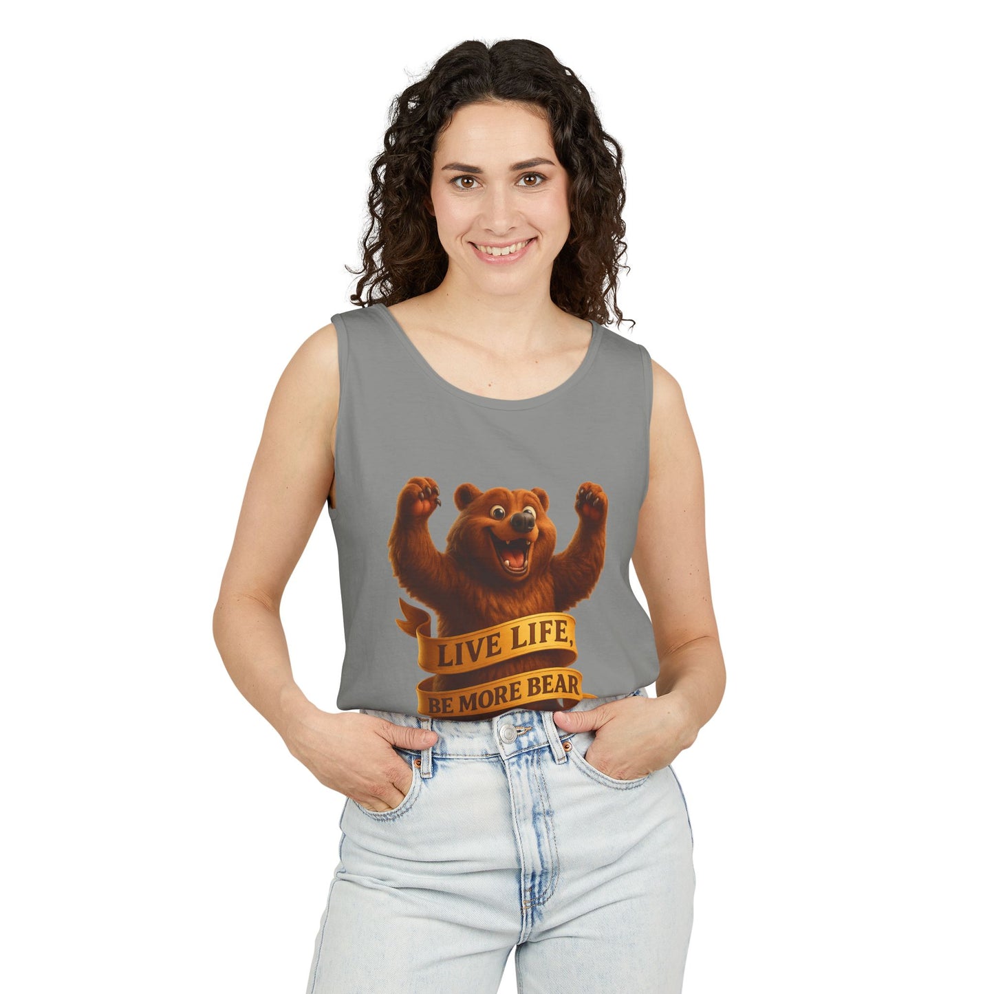 Bear Wisdom Tank Top - 'Live Life, Be More Bear'