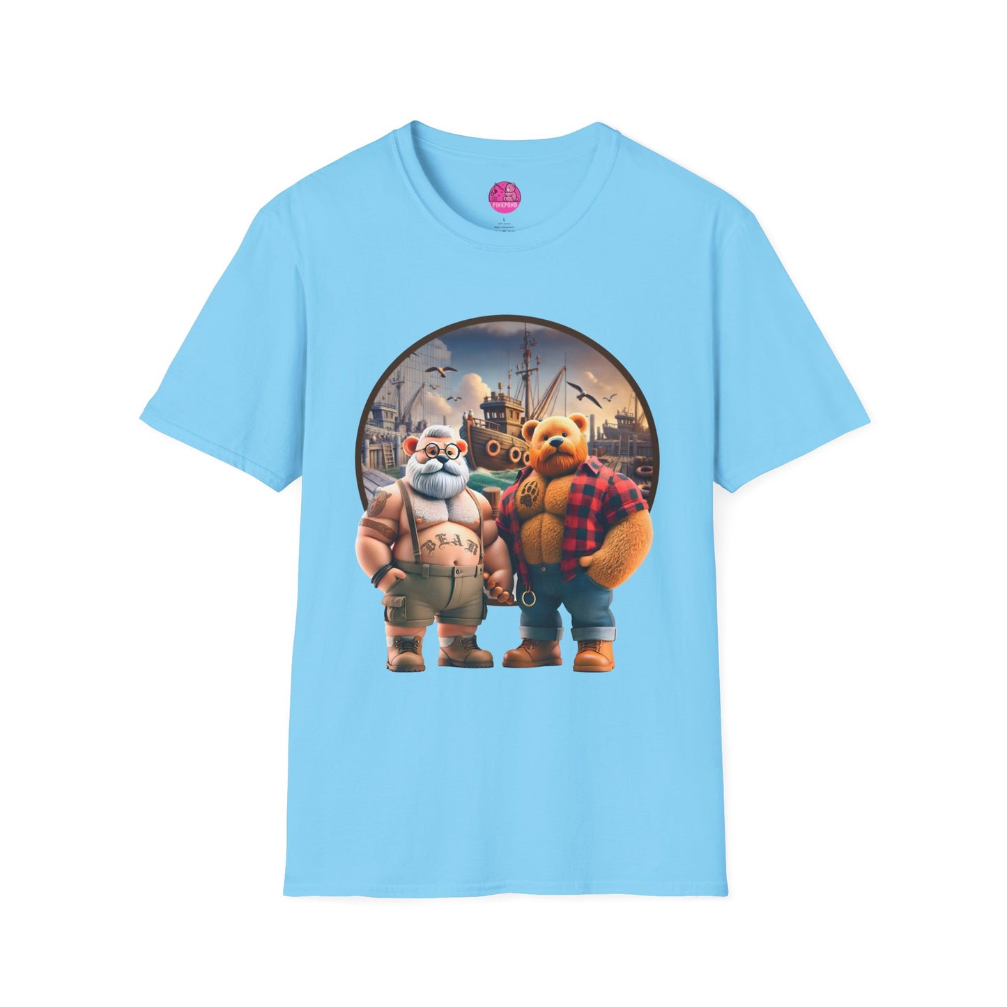 Dockside Daddies T-Shirt - Rugged Bear Seafaring Vibes Tee