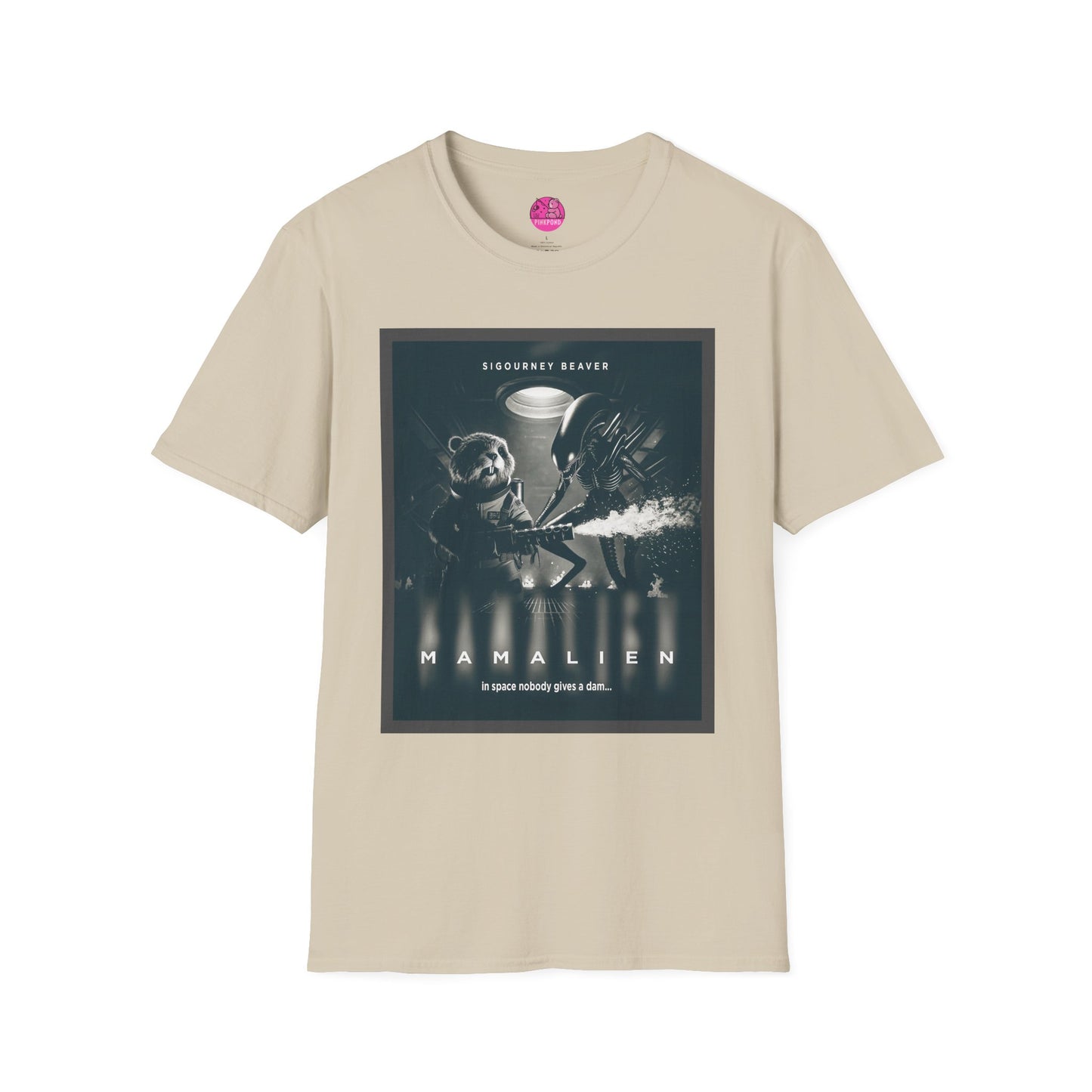 Retro Noir Alien Parody Sci-Fi T-Shirt Featuring Sigourney Beaver