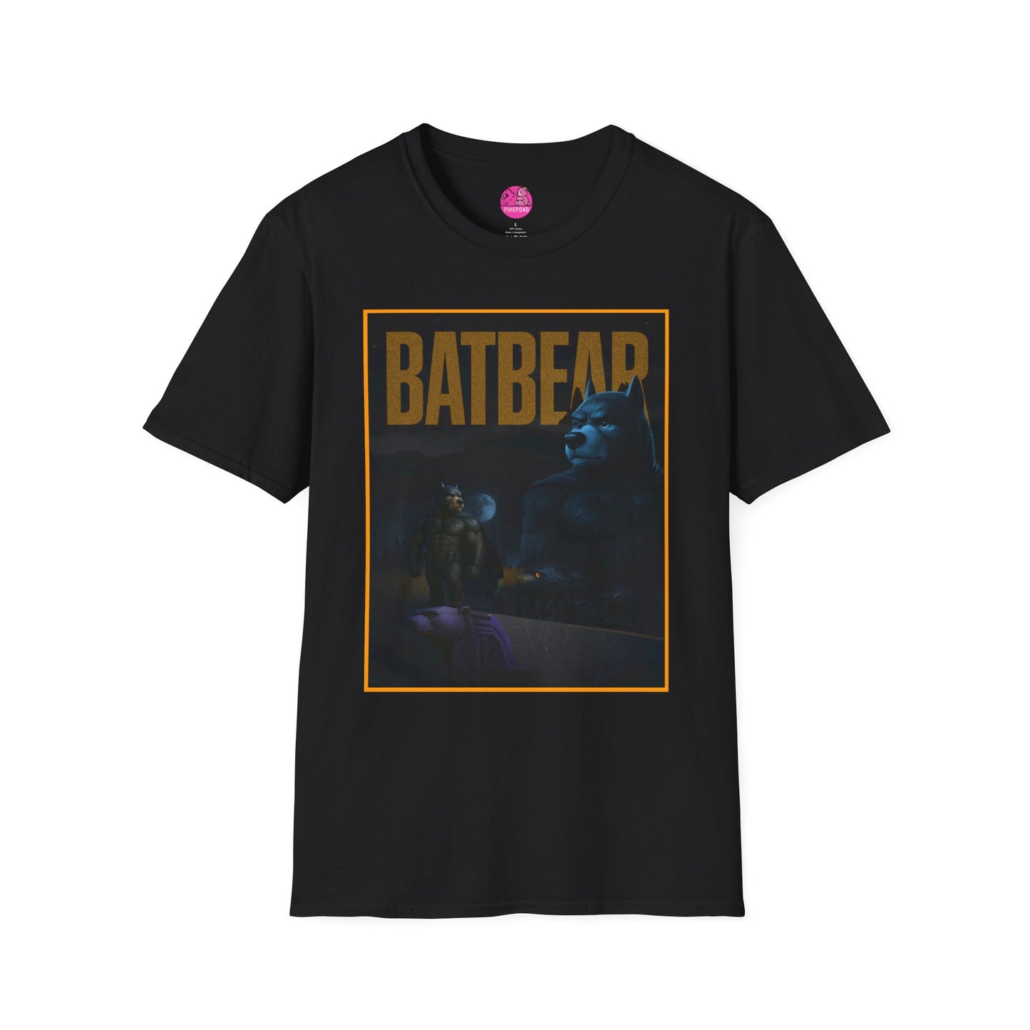 BATBEAR T-Shirt - Unisex Softstyle Tee for Bear Vigilantes and Cubs