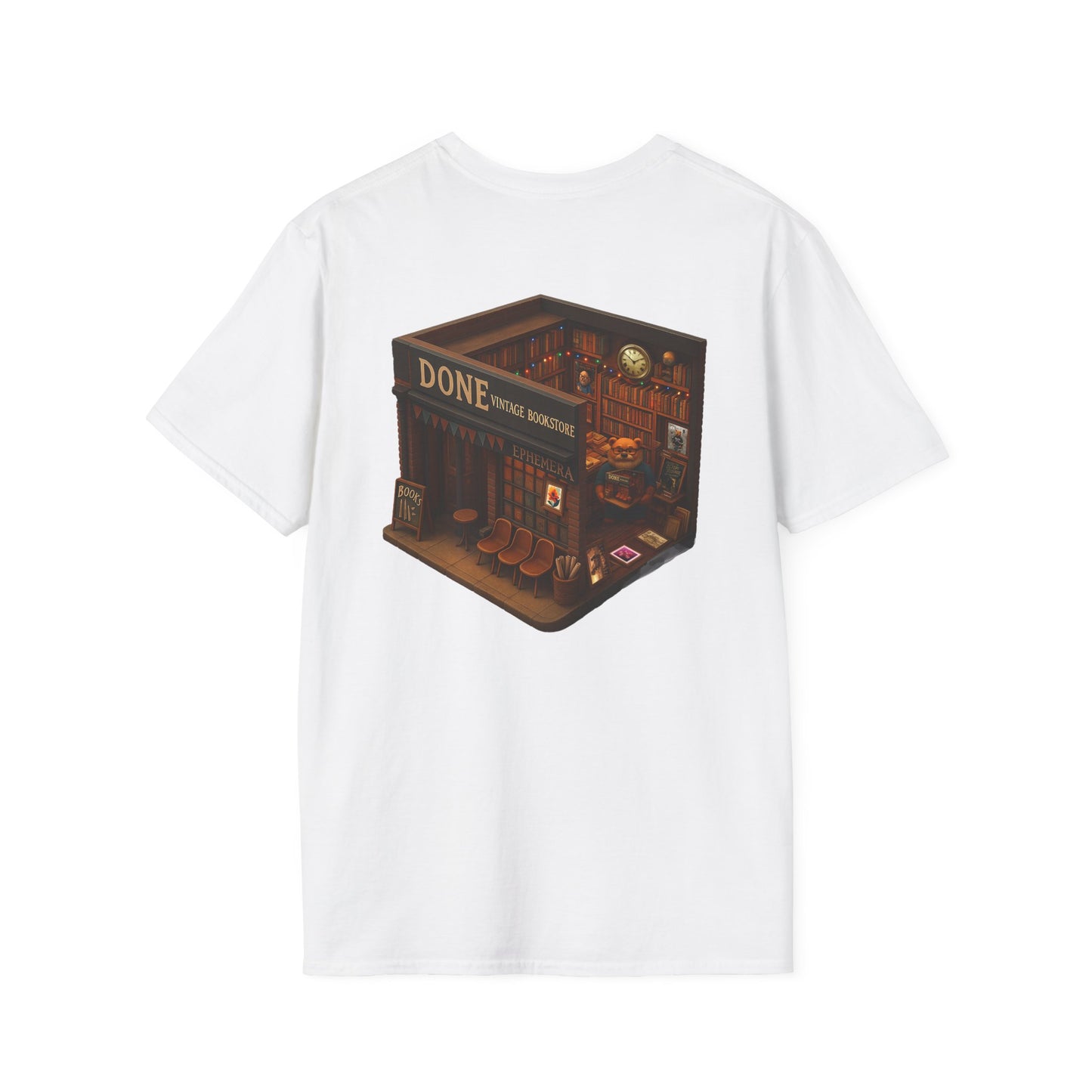 Vintage Bookstore Bear T-Shirt