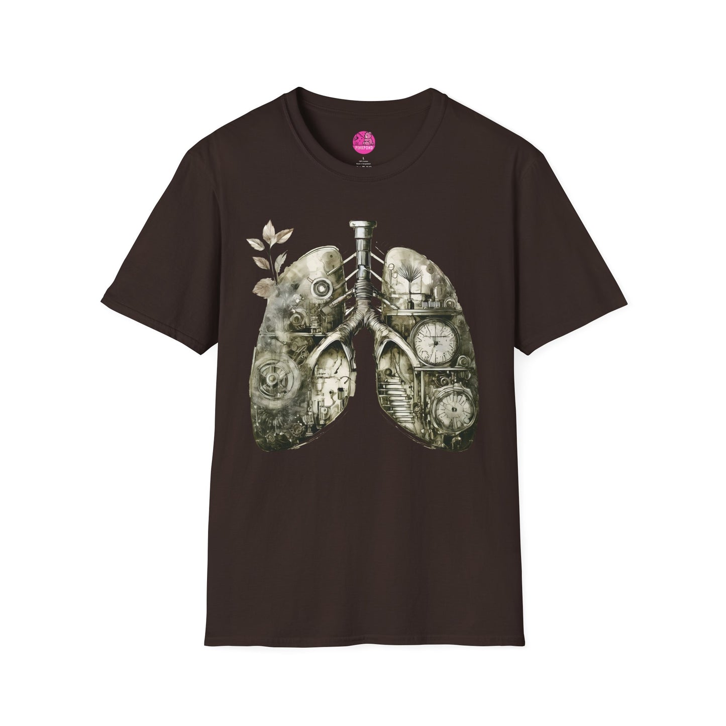 Steampunk T-Shirt 'Breathe In, Wind Up' PinkPond Tee