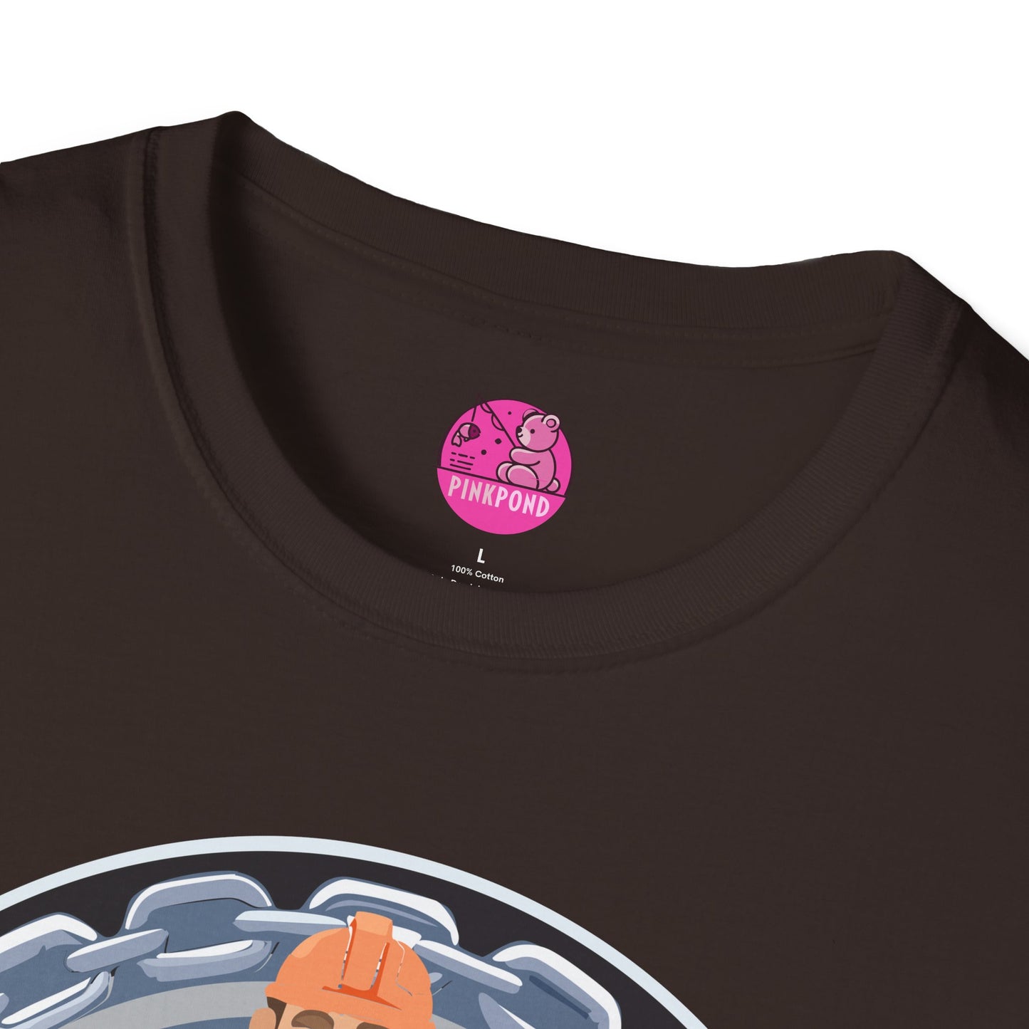 Construction Worker Bear Graphic T-Shirt