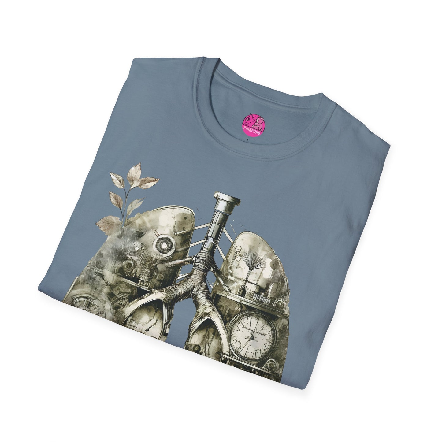 Steampunk T-Shirt 'Breathe In, Wind Up' PinkPond Tee