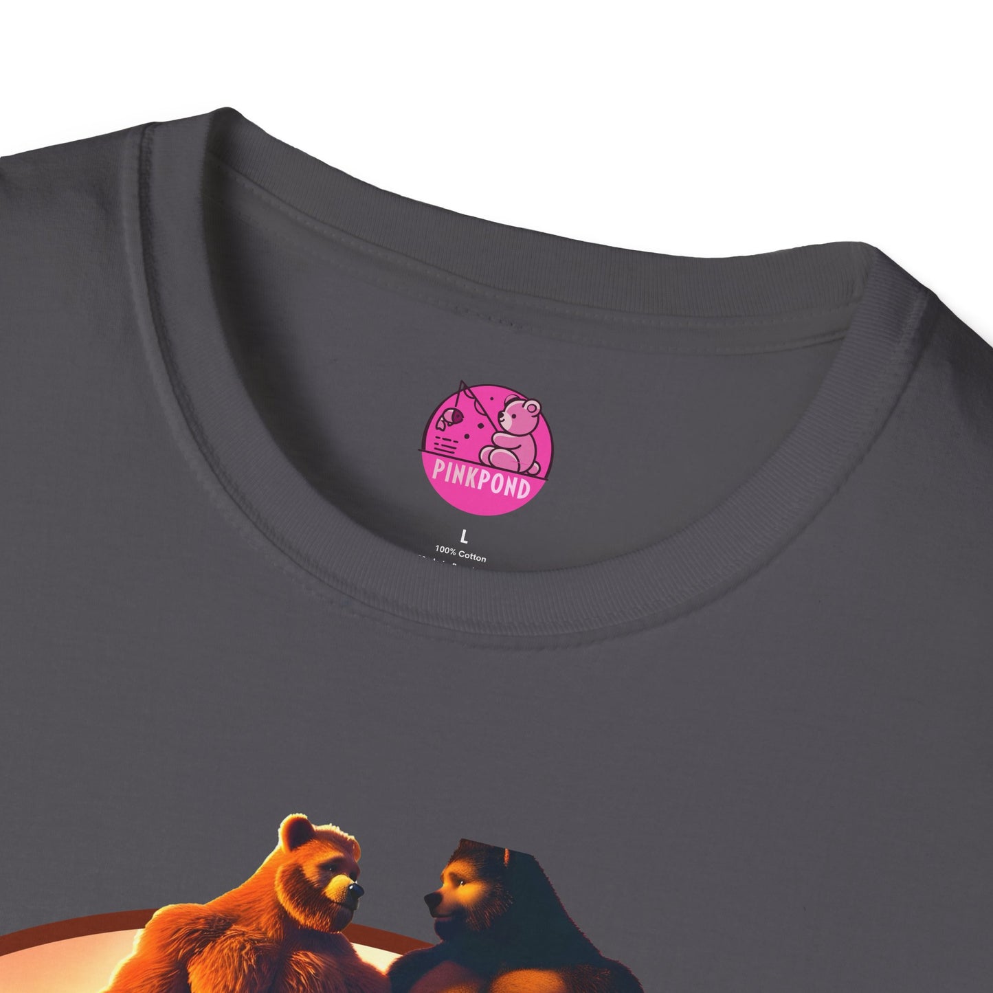 Bear Life is a Beach Unisex T-Shirt - Pride Bear Sunset Design