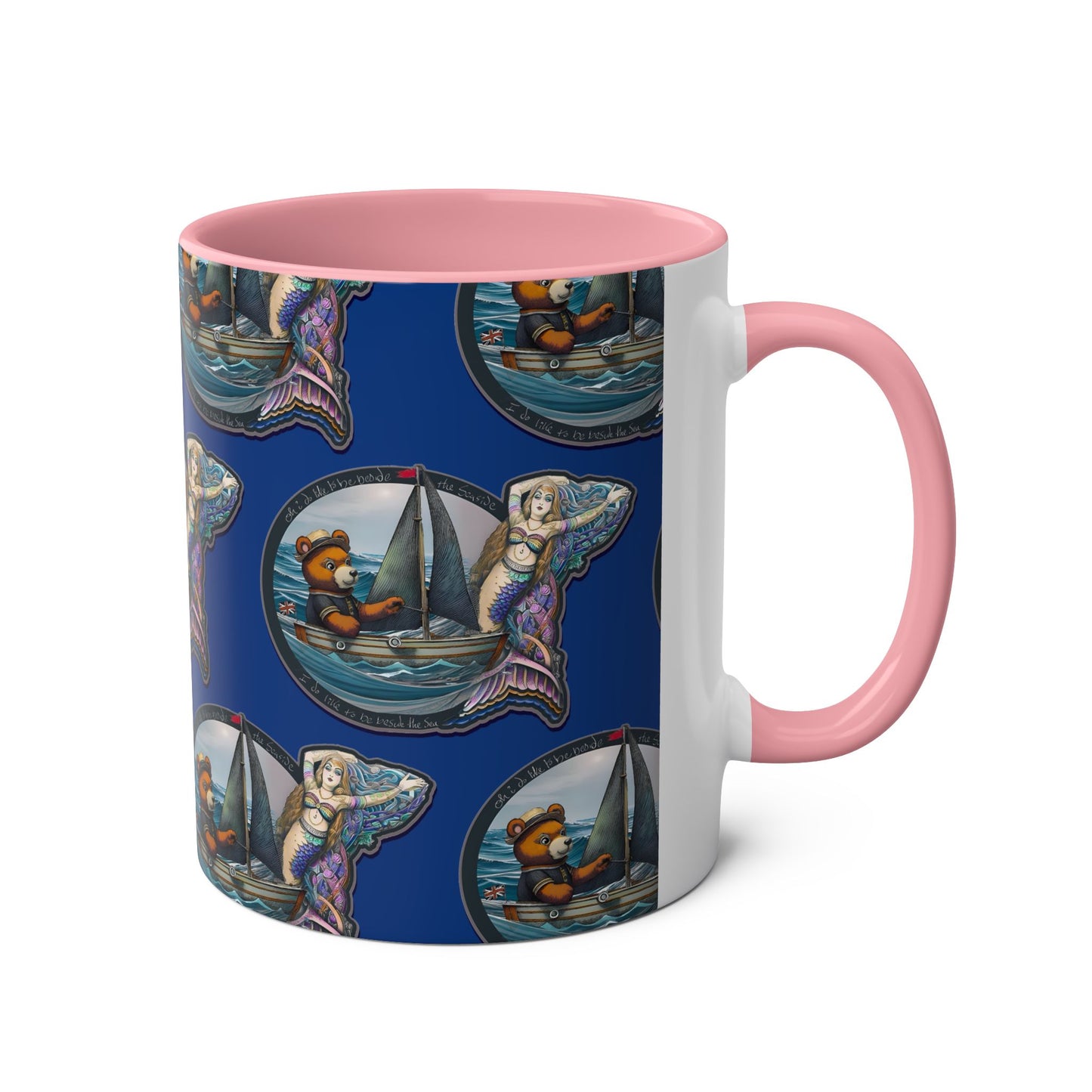 Coffee Mug - Nautical Bear & Mermaid Seaside Adventure 11oz