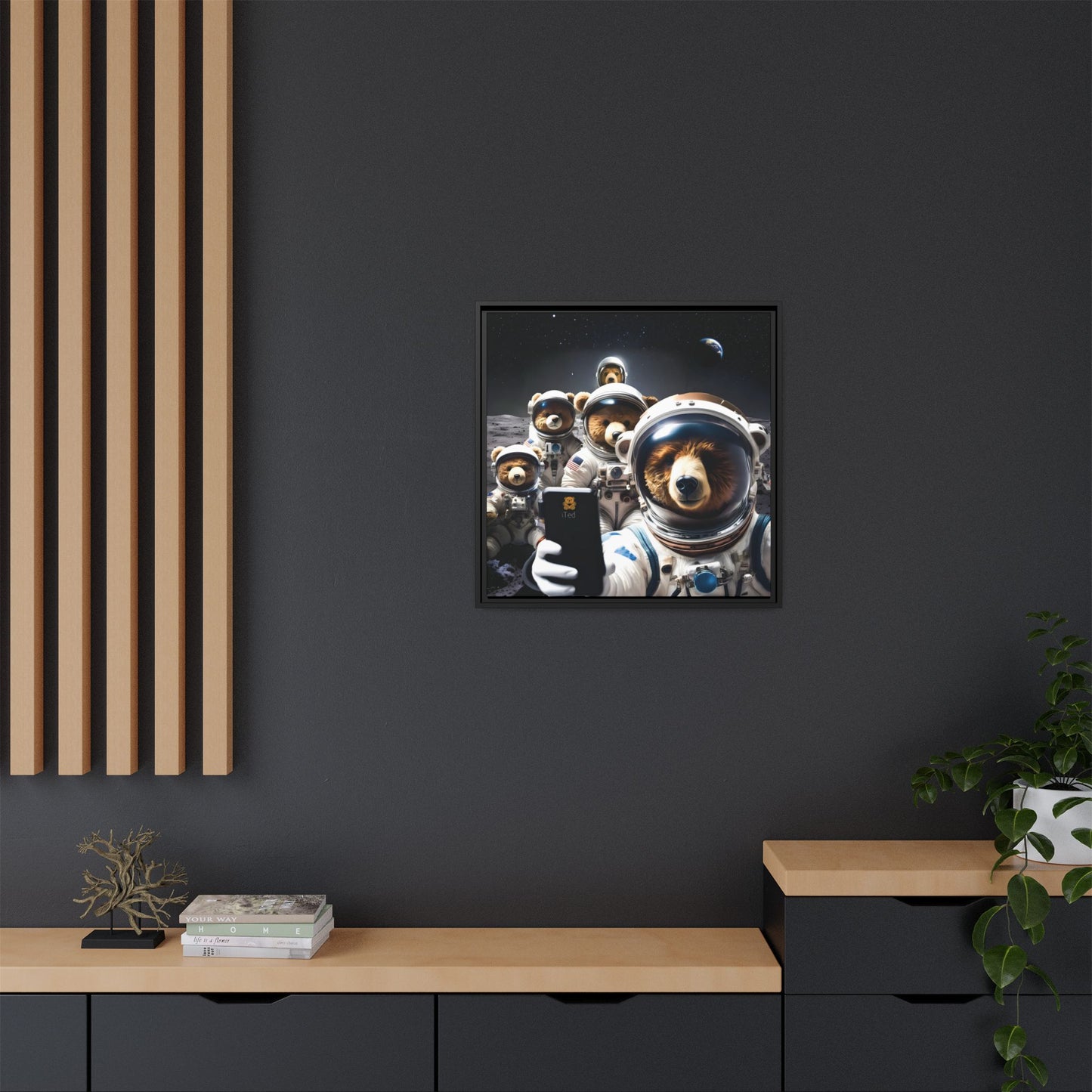 Canvas Print - Mooning Bear Selfie by Andrew McCarter
