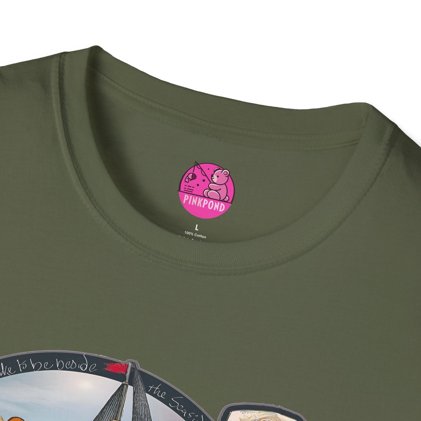 Nautical Tee - Beside the Sea Teddy Bear and Mermaid
