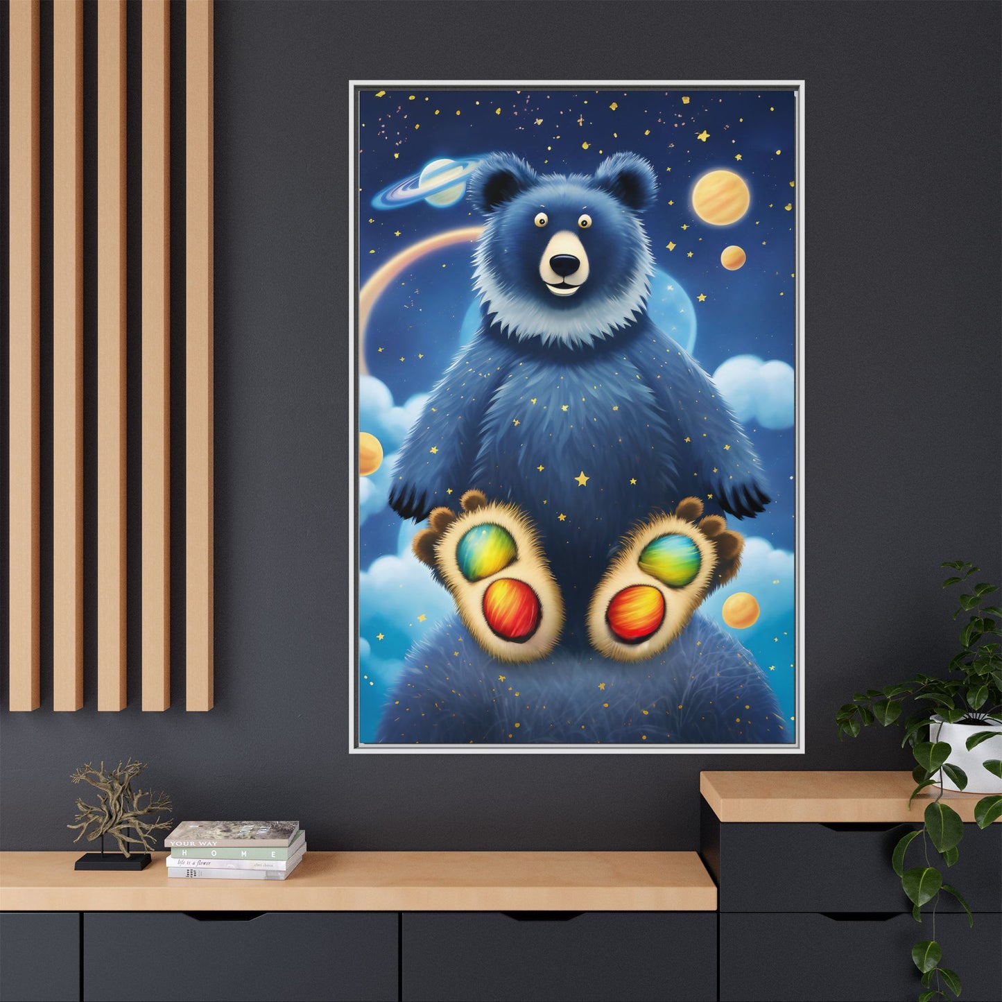 'Cosmic Pawprints' by Andrew McCarter - Canvas Art