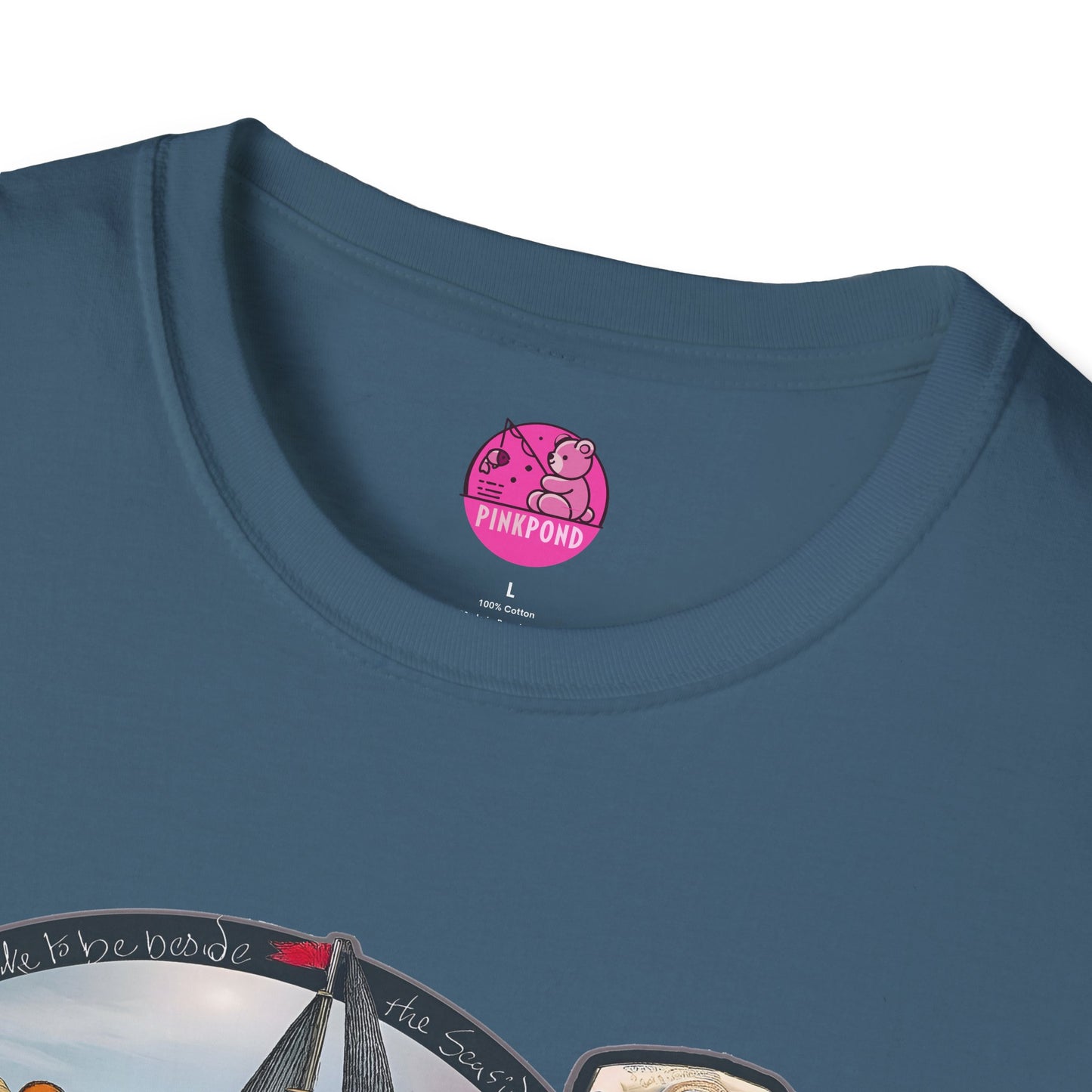 Nautical Tee - Beside the Sea Teddy Bear and Mermaid