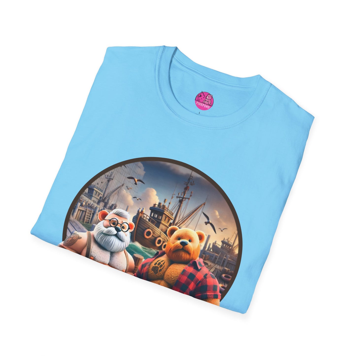 Dockside Daddies T-Shirt - Rugged Bear Seafaring Vibes Tee