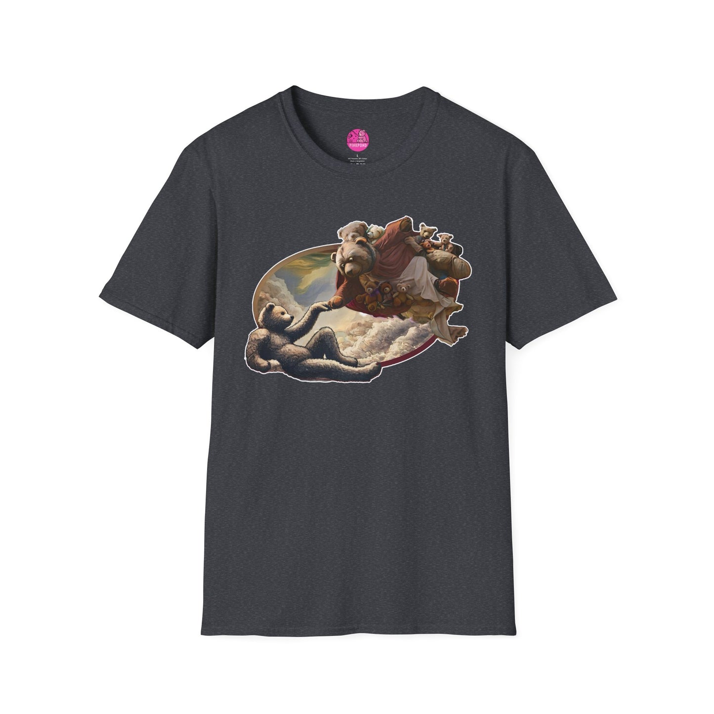 Graphic T-Shirt The Creation of Teddy - Art Lover Gift for bear Fans - Unisex Softstyle