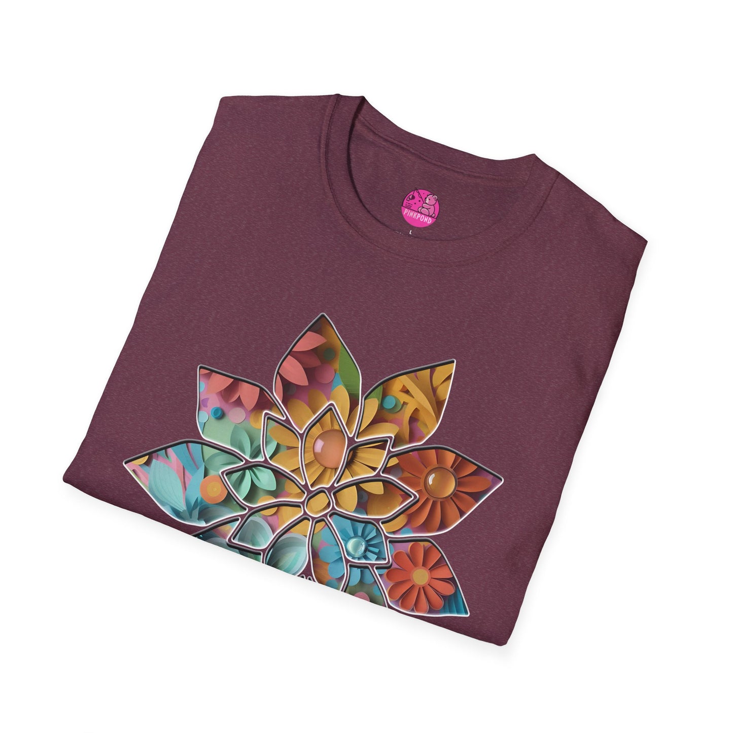 Blooming Beauty T-Shirt – A Burst of Color and Creativity- Unisex Softstyle Tee