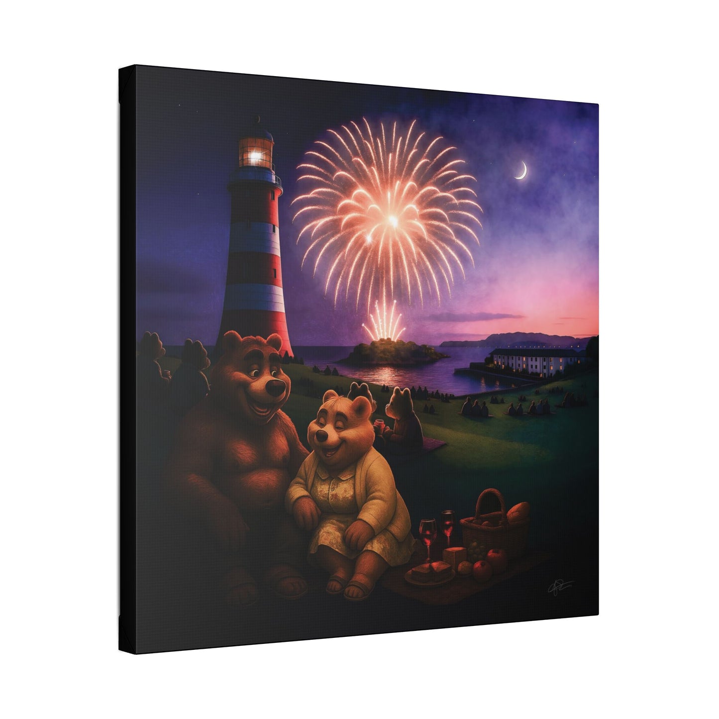 Art Canvas - The Firework Contest by Andrew McCarter