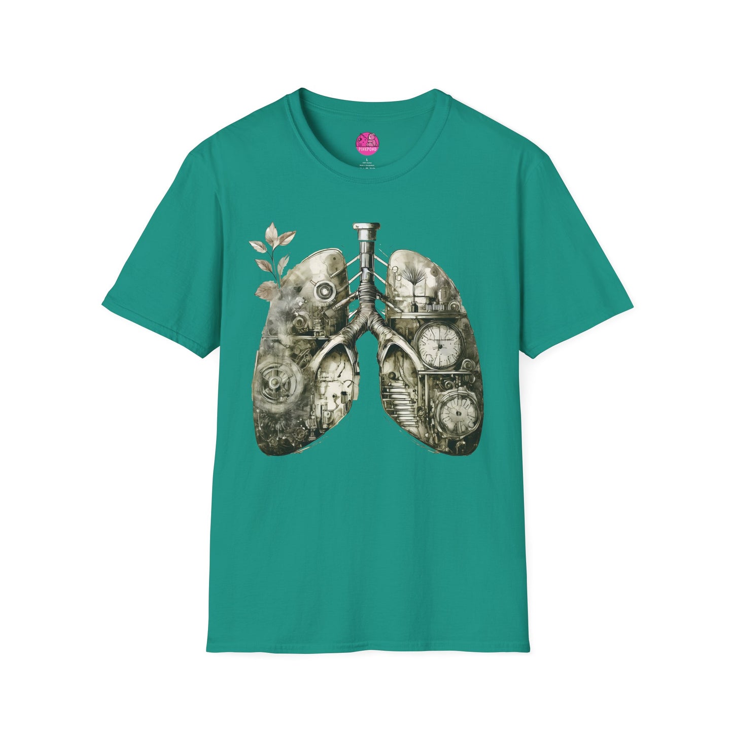 Steampunk T-Shirt 'Breathe In, Wind Up' PinkPond Tee