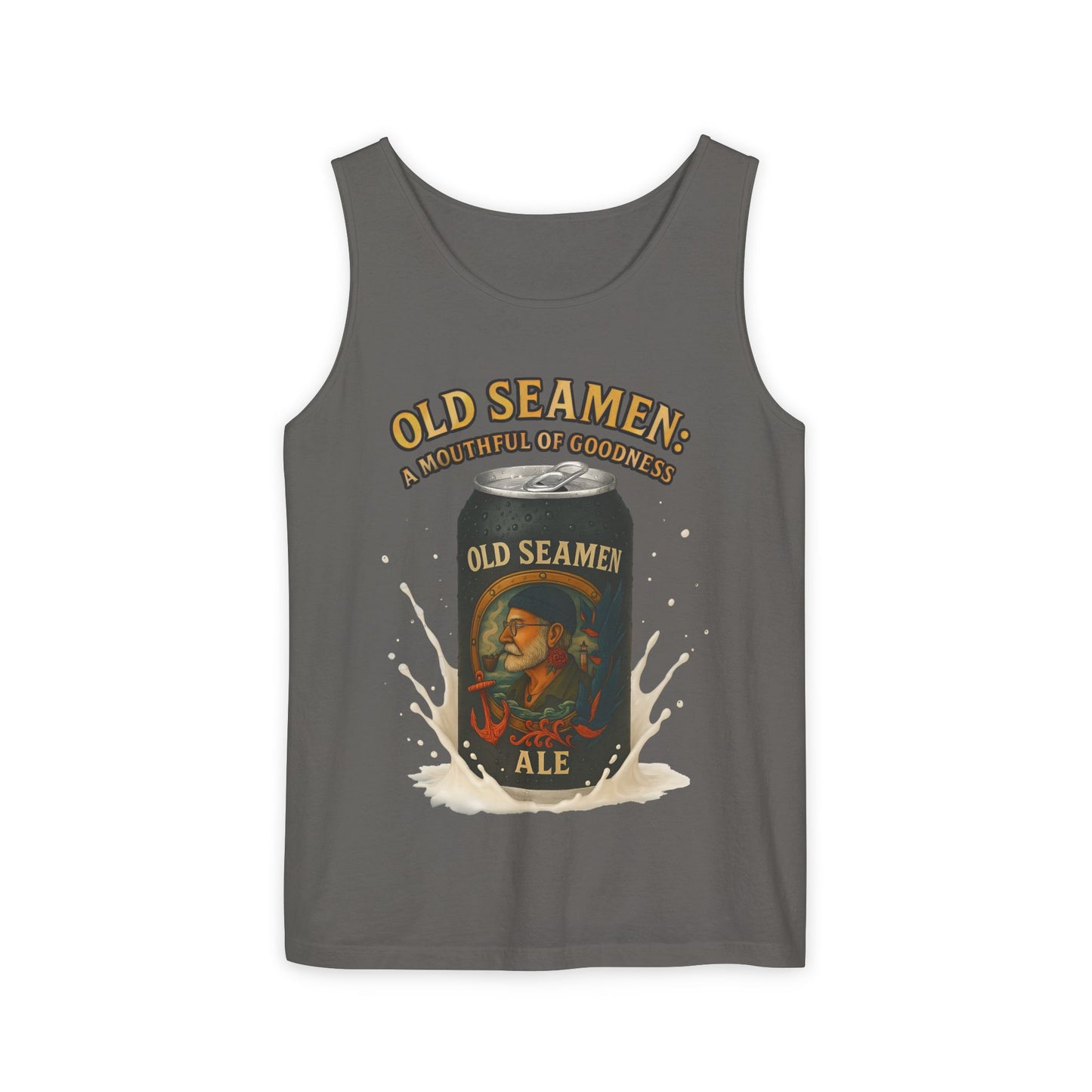 Tank Top Old Seamen Ale T-Shirt Vintage Beer Can Art Naughty Wink