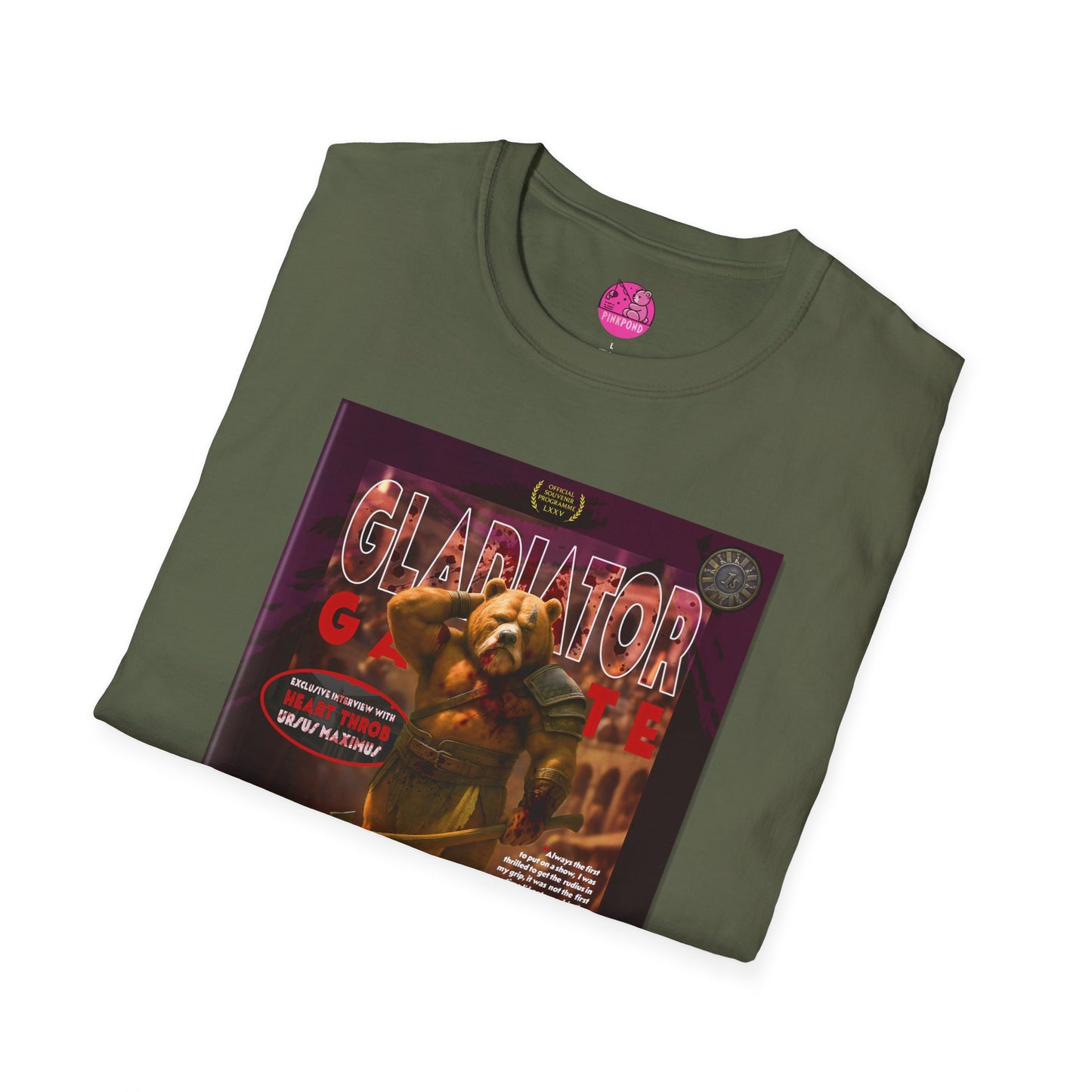 Gladiator Gazette T-Shirt - Bears of the Arena Roman Parody Souvenir Tee