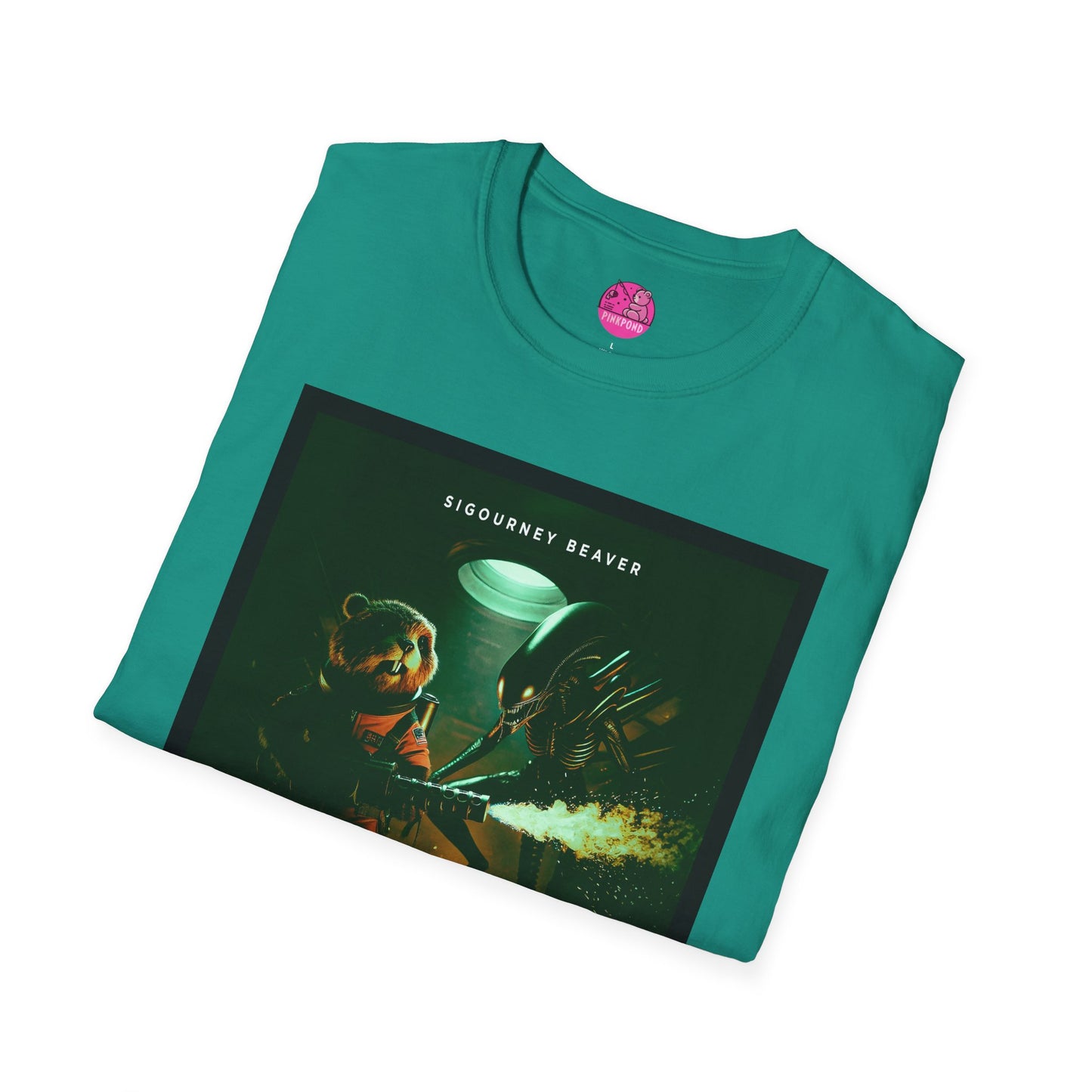 Xeno -Green Alien Parody Sci-Fi T-Shirt Featuring Sigourney Beaver