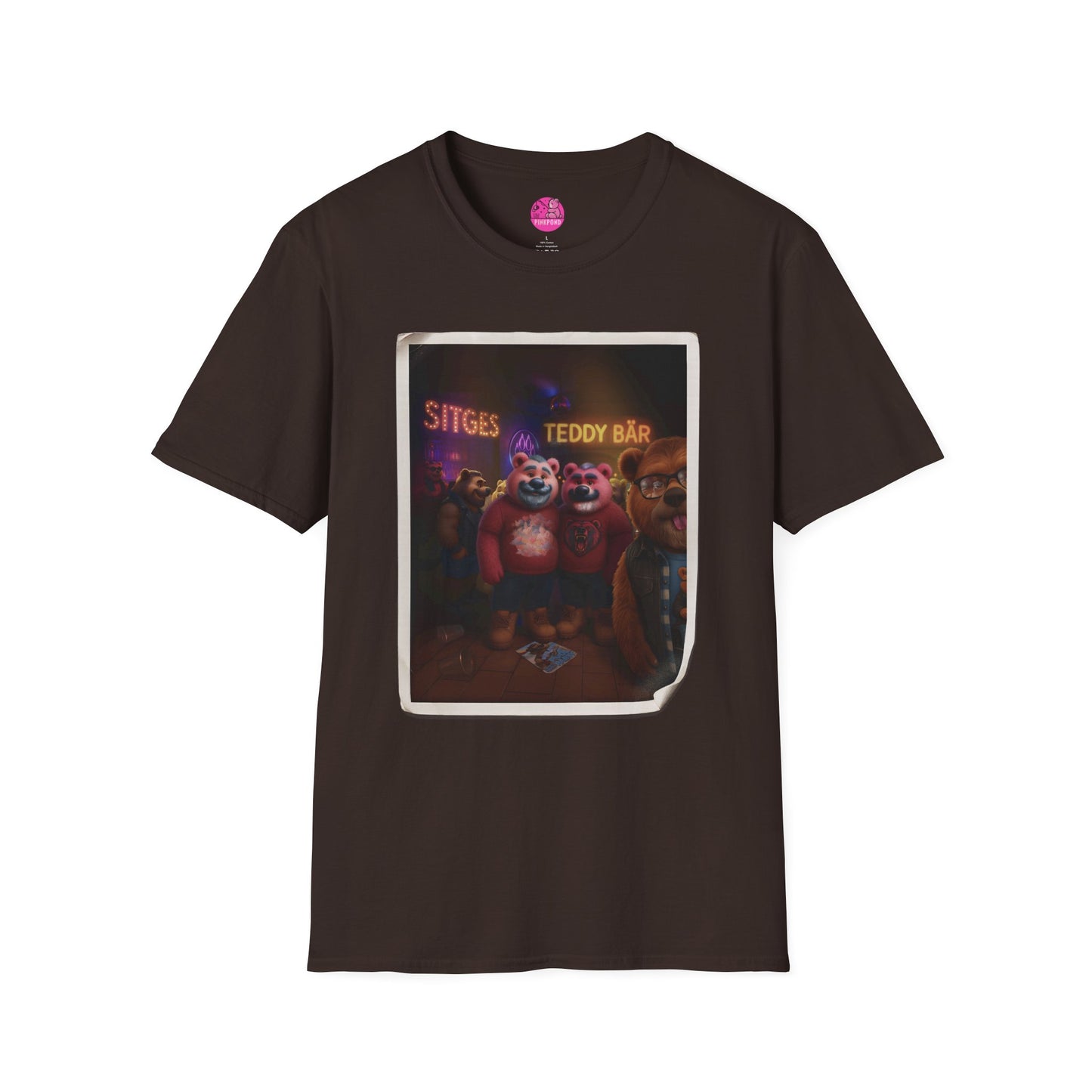 Photo Bomber Bear Unisex T-Shirt by Andrew McCarter for PinkPond