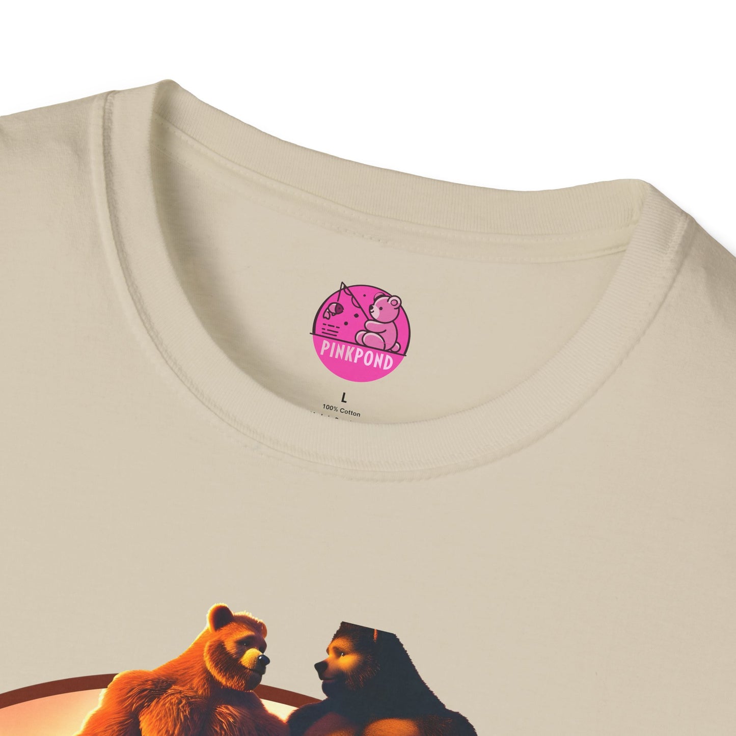 Bear Life is a Beach Unisex T-Shirt - Pride Bear Sunset Design