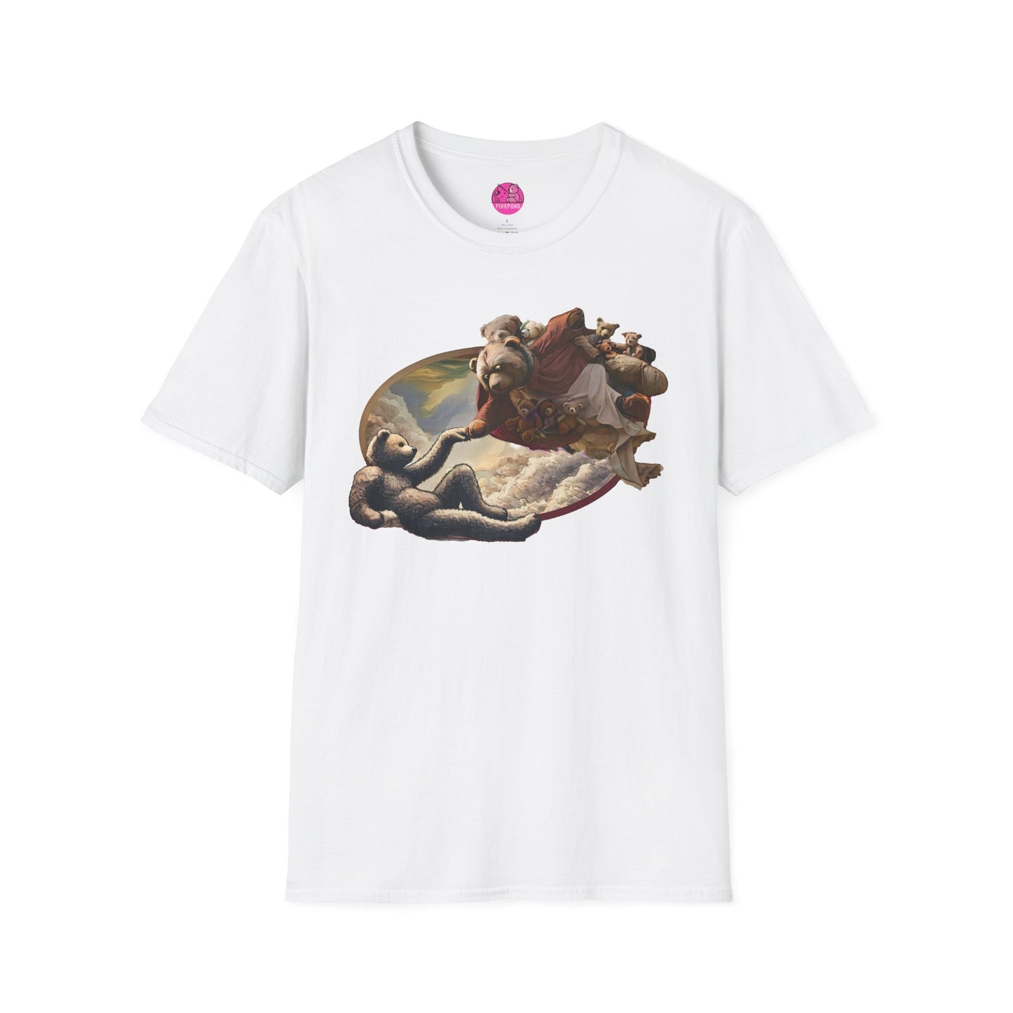 Graphic T-Shirt The Creation of Teddy - Art Lover Gift for bear Fans - Unisex Softstyle