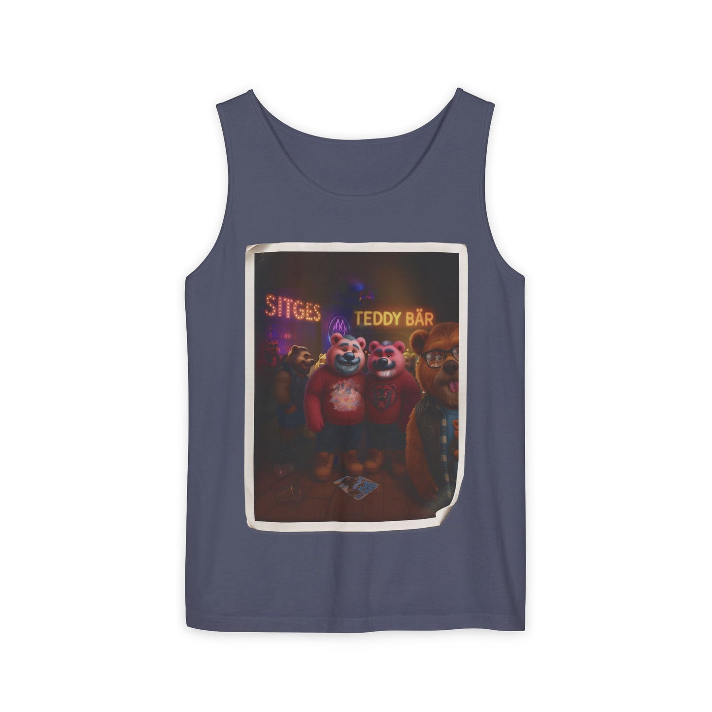 Tank Top - The Photo Bomber Bear Tee by Andrew McCarter for PinkPond, Unisex Pride Pool Party Shirt