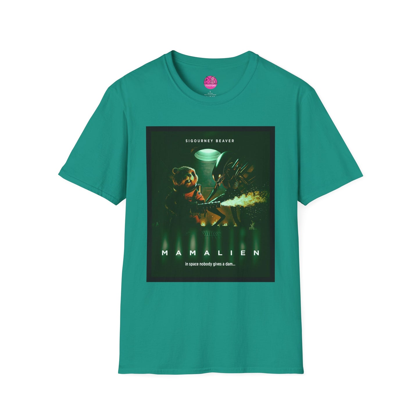 Xeno -Green Alien Parody Sci-Fi T-Shirt Featuring Sigourney Beaver
