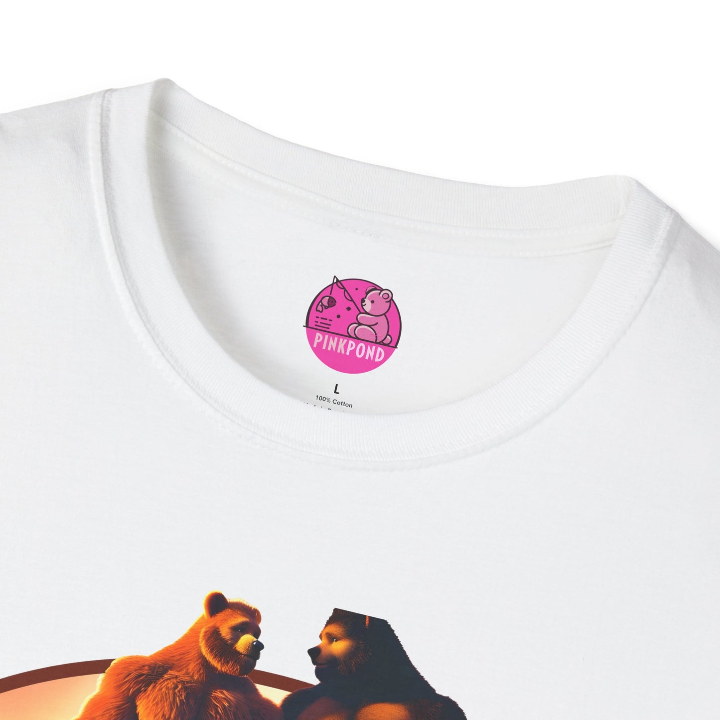 Bear Life is a Beach Unisex T-Shirt - Pride Bear Sunset Design