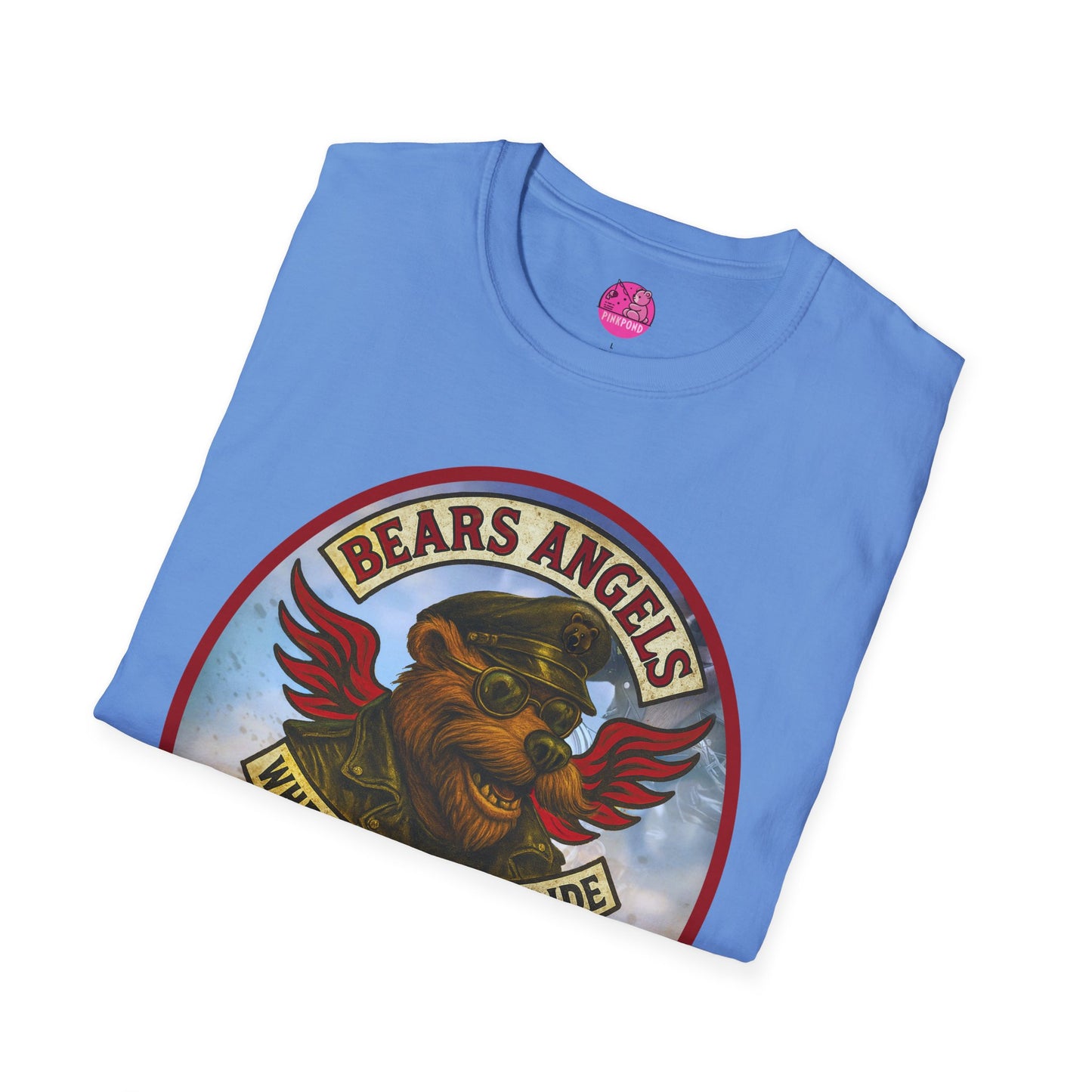 Biker Bear T-Shirt - Bears Angels Roundel, Ride With Pride