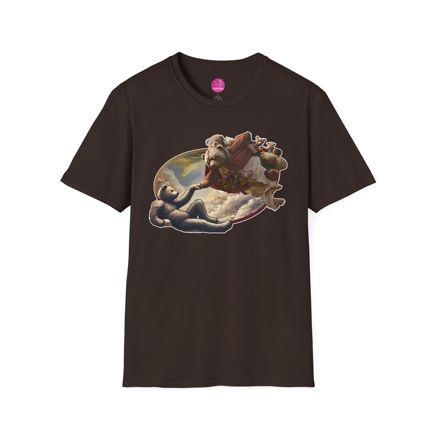 Graphic T-Shirt The Creation of Teddy - Art Lover Gift for bear Fans - Unisex Softstyle