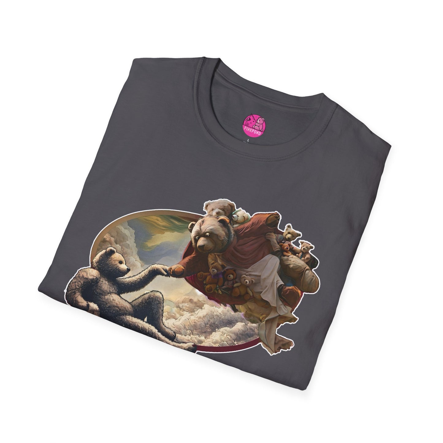 Graphic T-Shirt The Creation of Teddy - Art Lover Gift for bear Fans - Unisex Softstyle