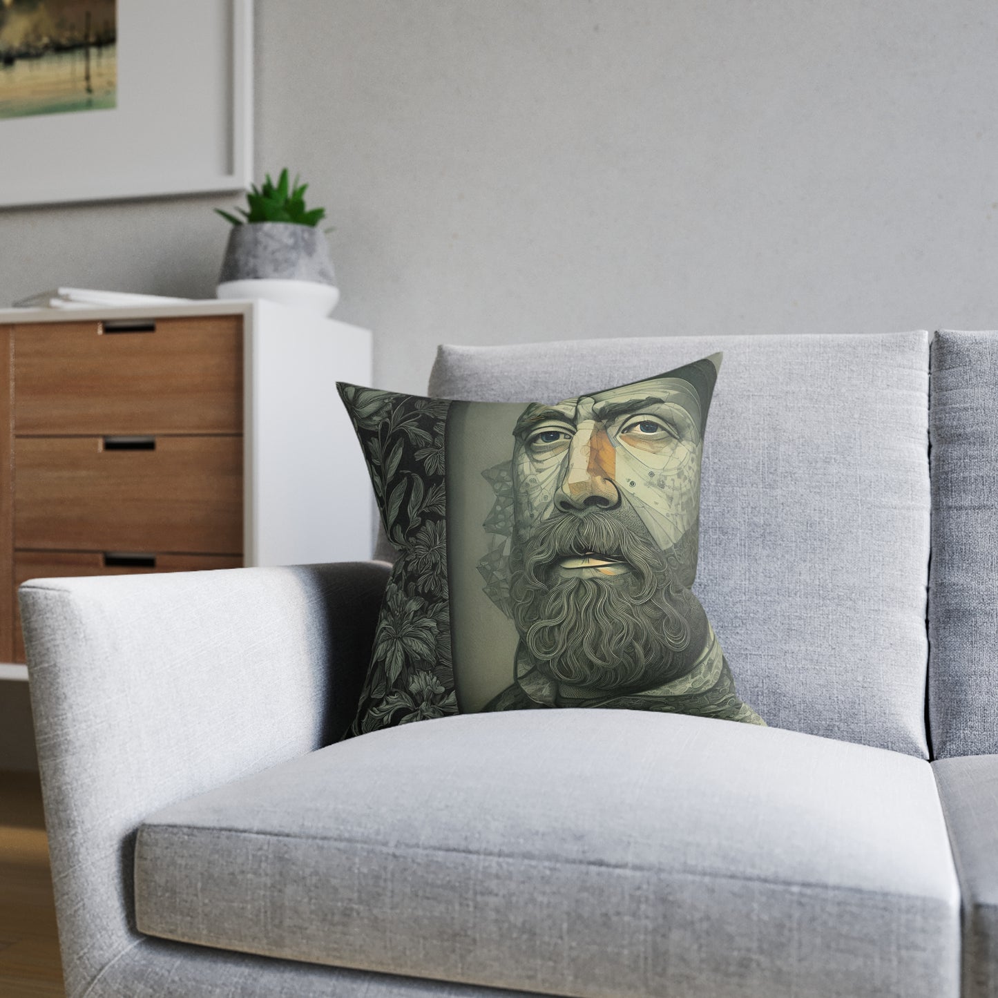 Fractured Peace Square Pillow