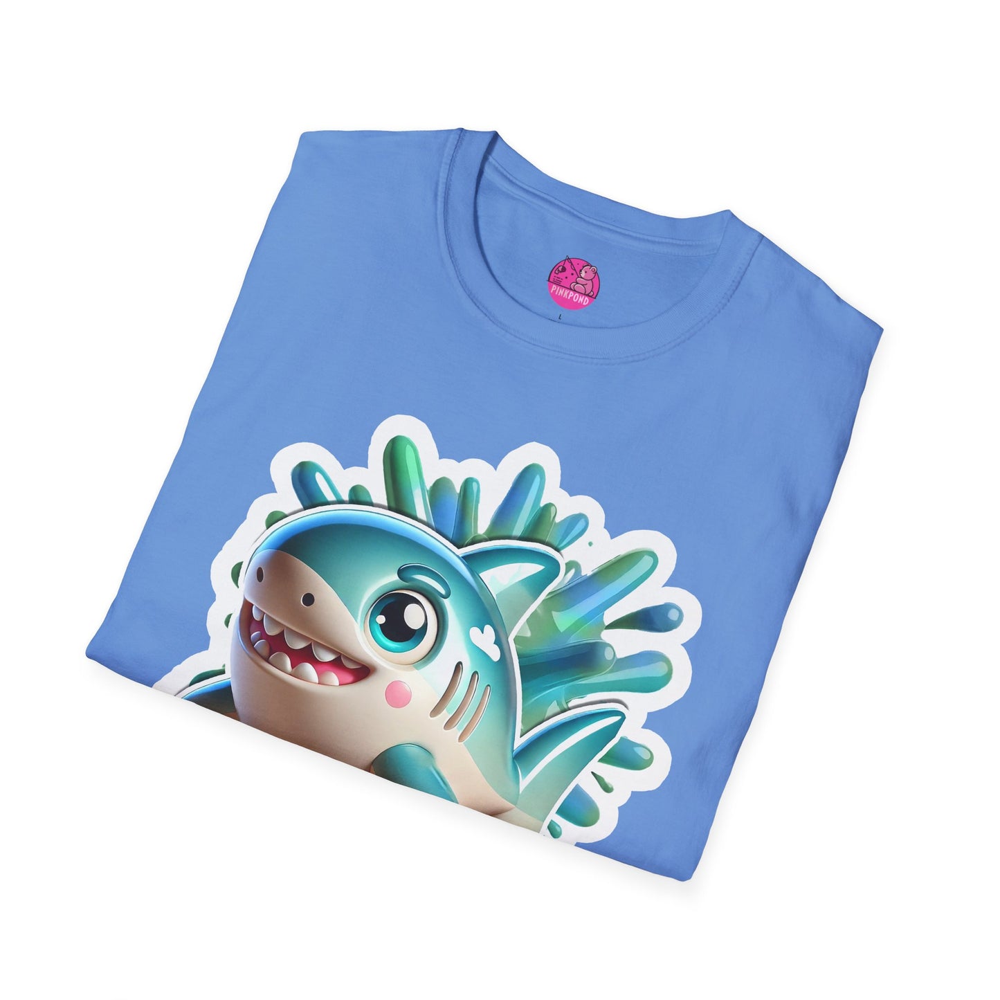 Marky the Shark Tee - Dive into fun - Unisex Softstyle T-Shirt for Ocean lovers