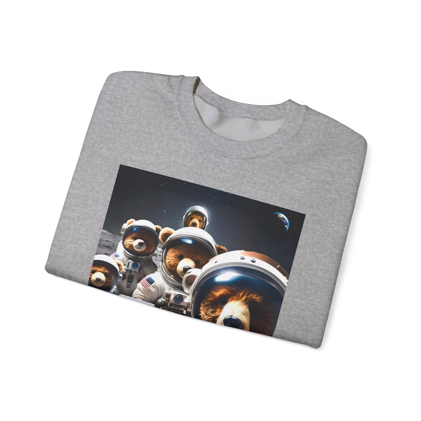 Space Bears Selfie Sweatshirt - Moon Bears Astronaut Selfies Crewneck