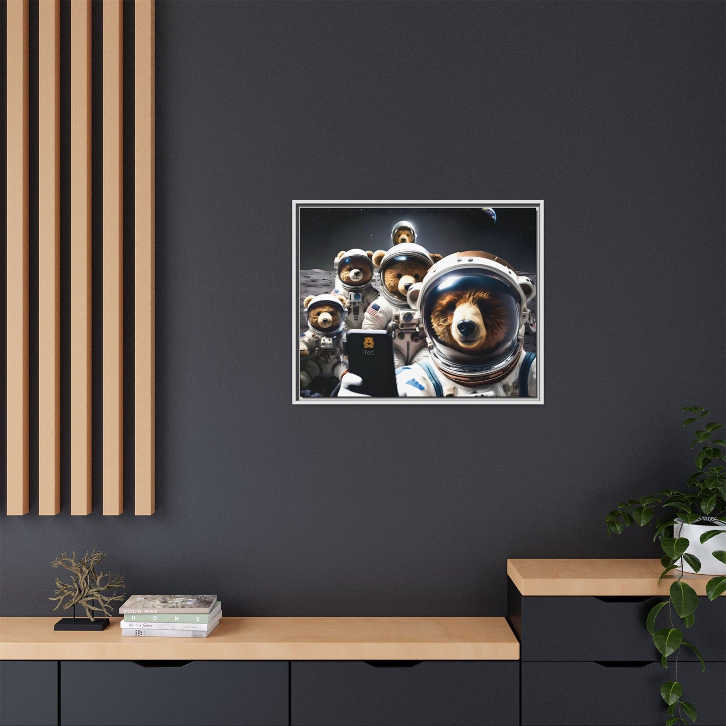Canvas Print - Mooning Bear Selfie by Andrew McCarter