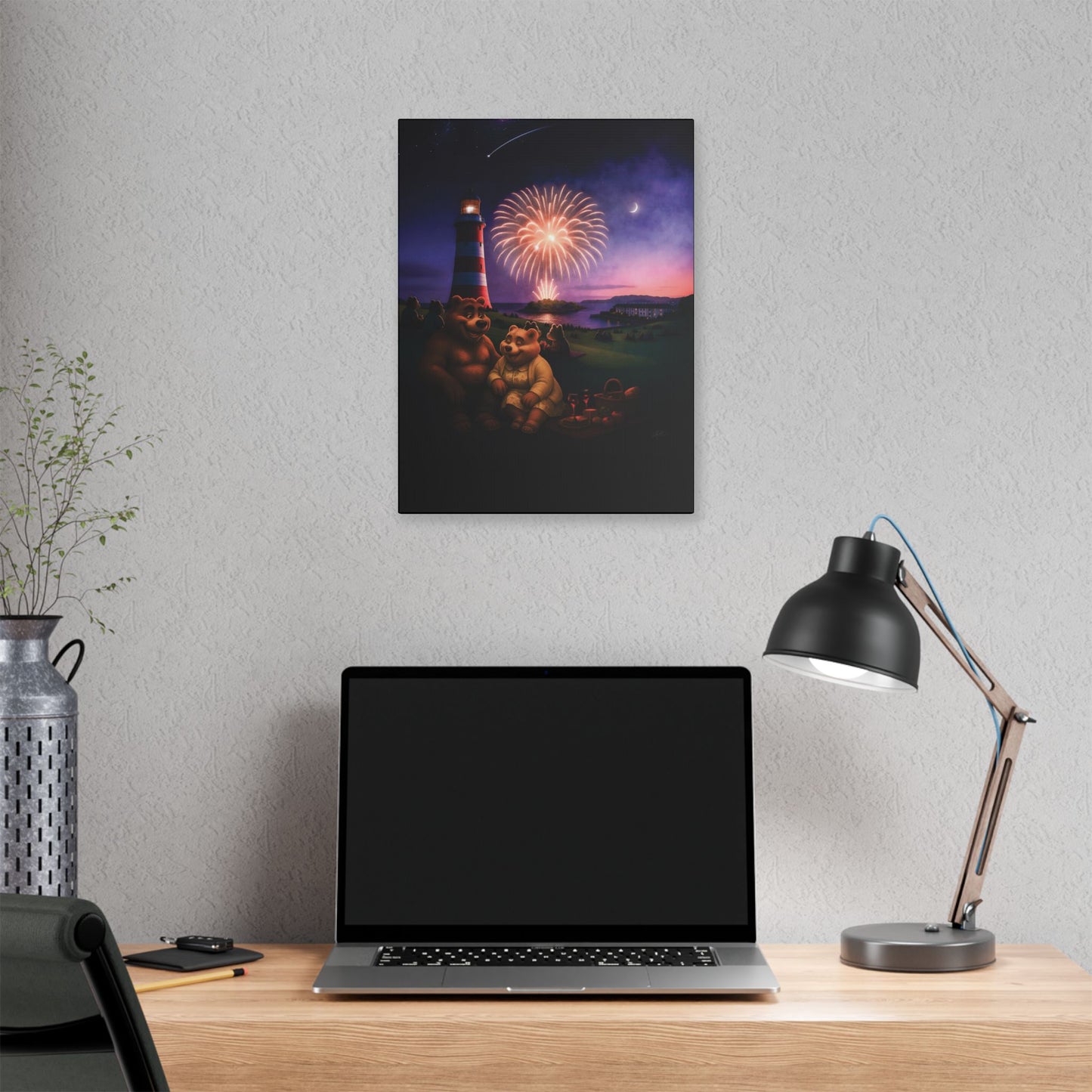 Art Canvas - The Firework Contest by Andrew McCarter
