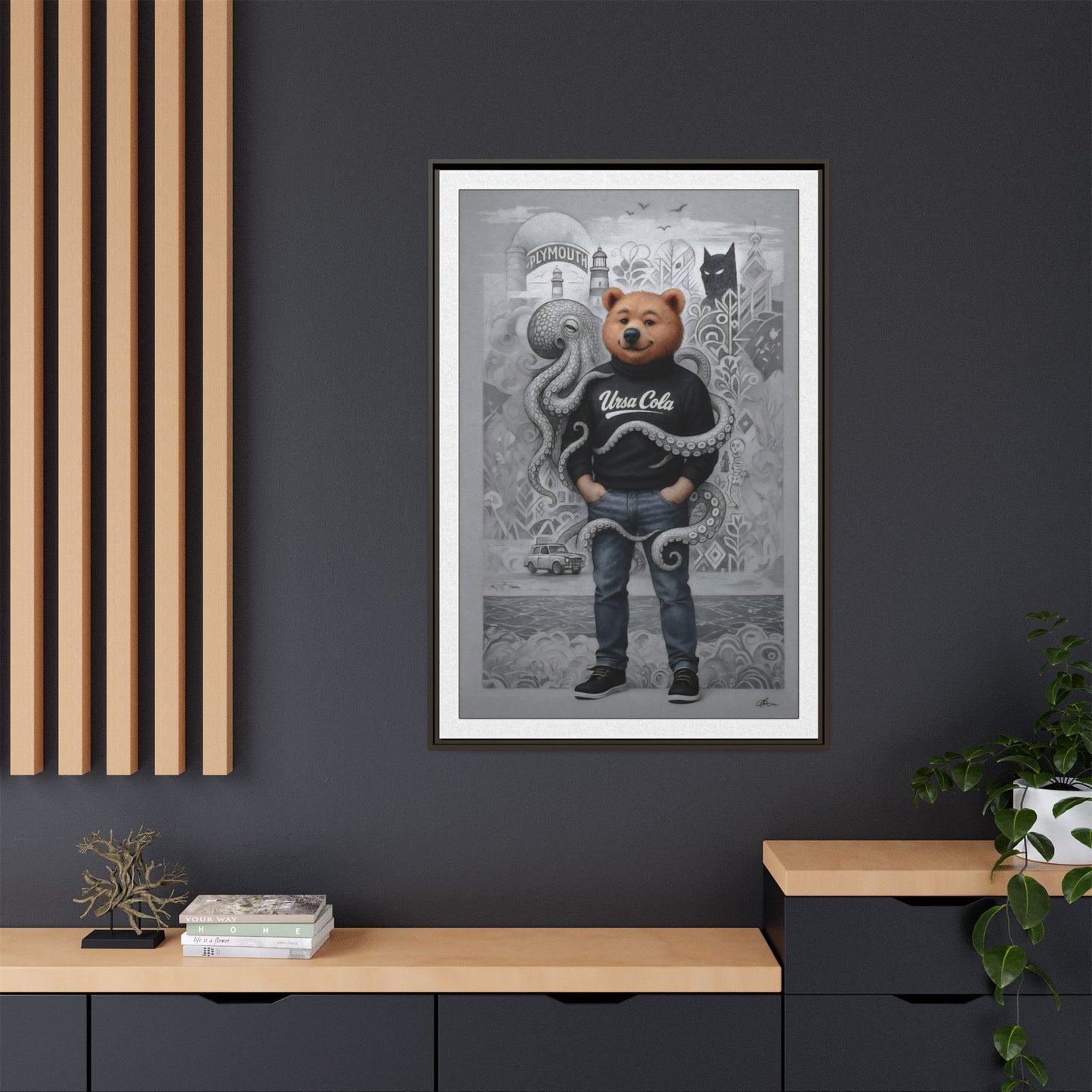 PinkPond Canvas Art Print – An Invasion of Octopi Was Announced on the News. Who Can Save Us?!
