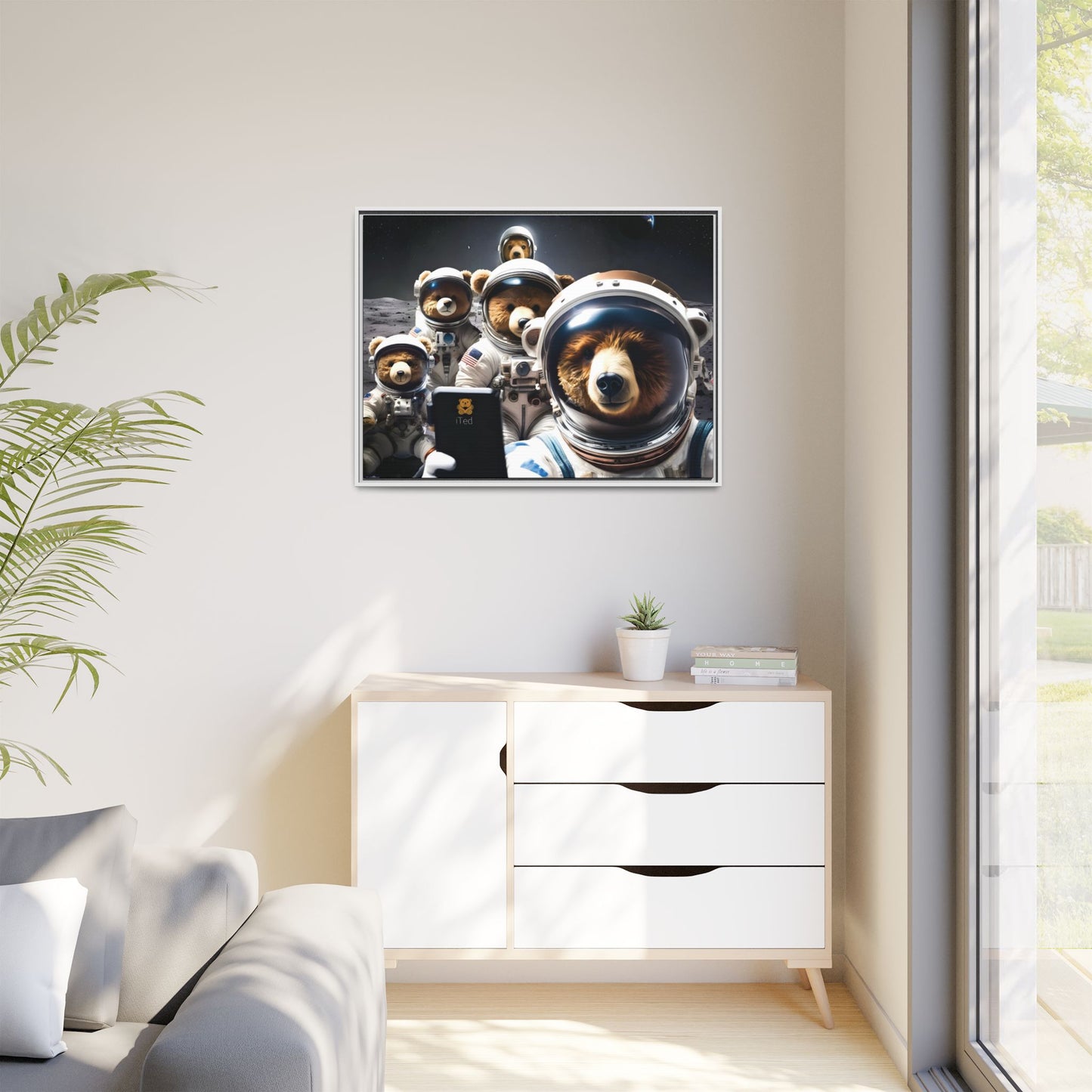 Canvas Print - Mooning Bear Selfie by Andrew McCarter