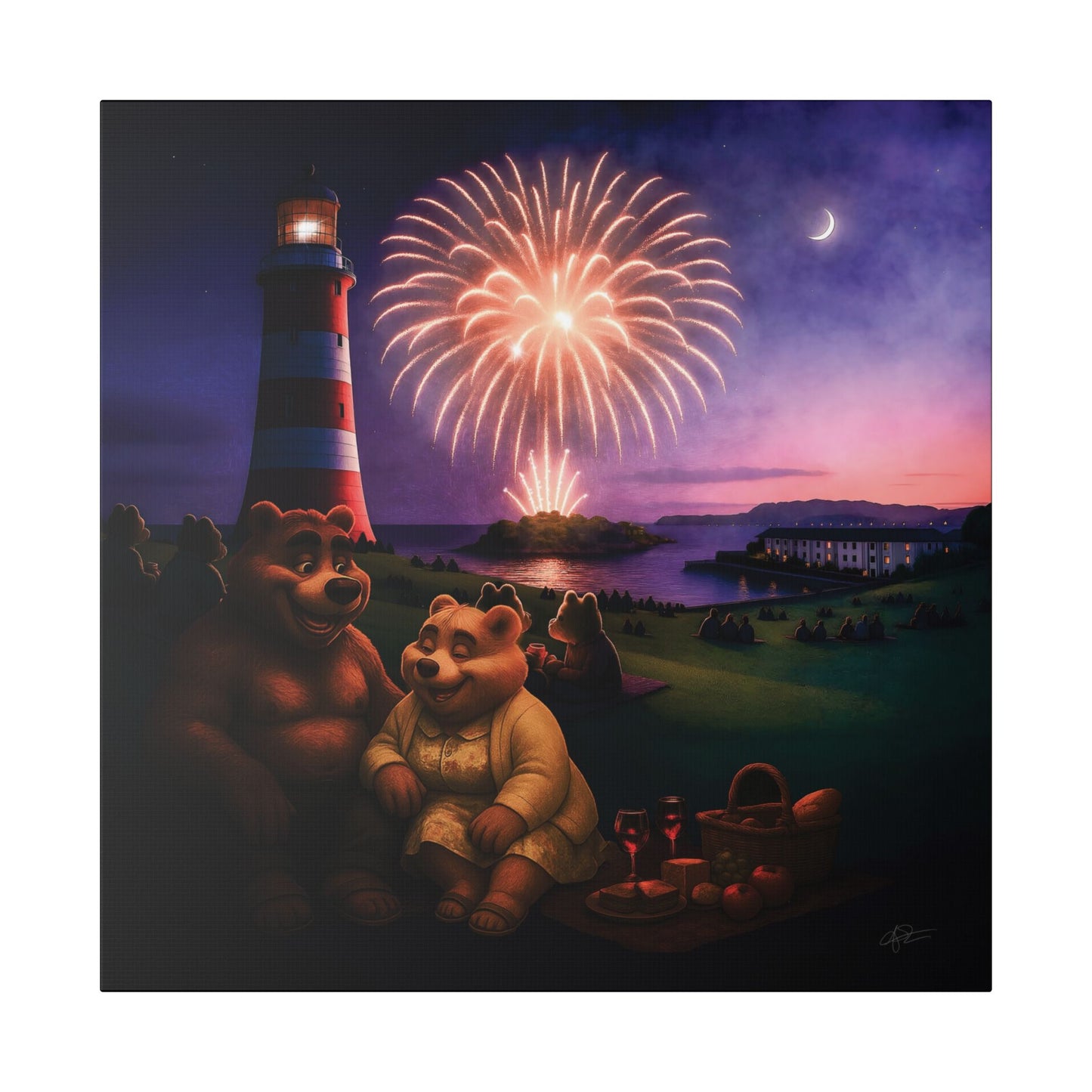 Art Canvas - The Firework Contest by Andrew McCarter
